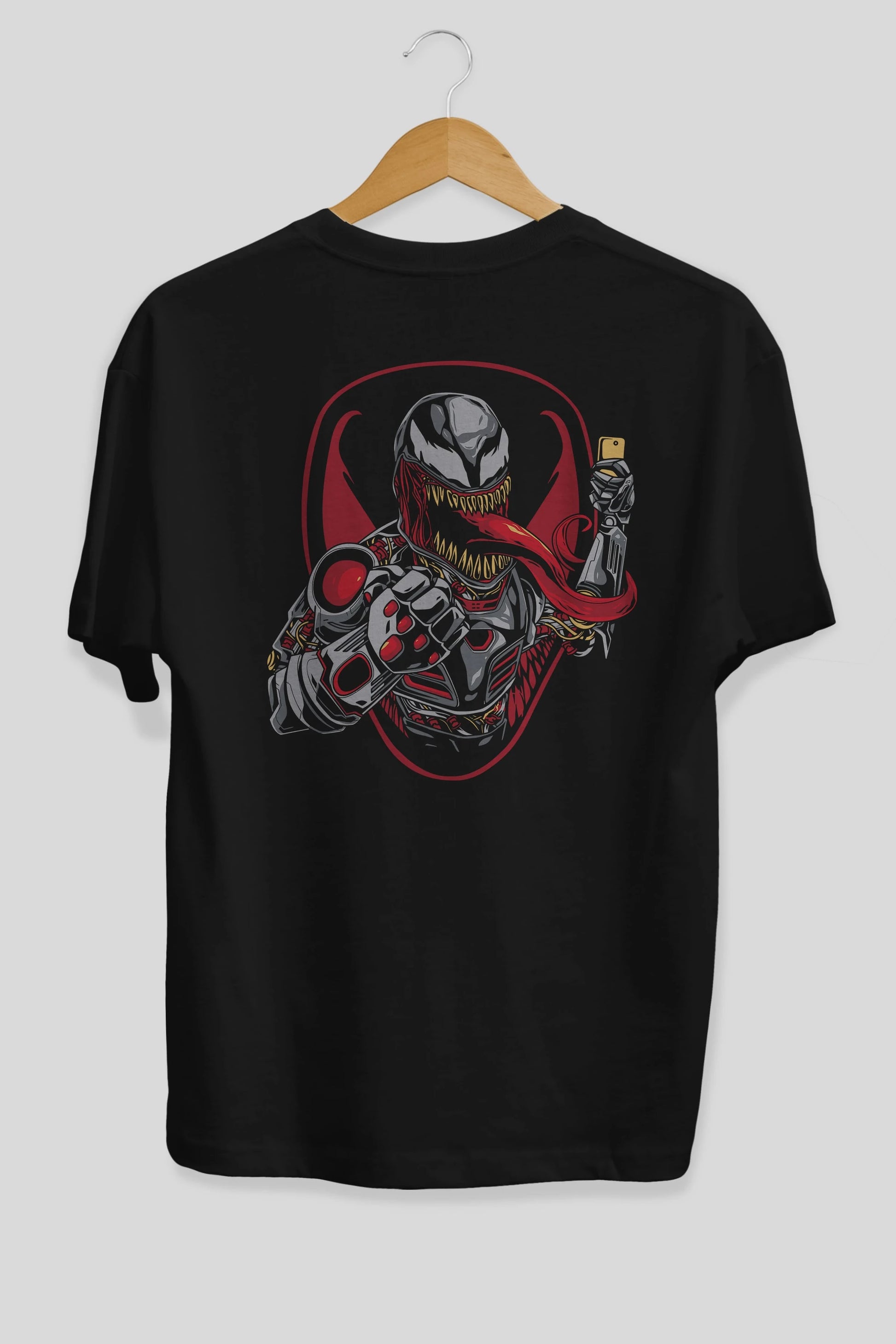 Venom (17) Arka Baskılı Oversize t-shirt Erkek Kadın Unisex %100 Pamuk Bisiklet Yaka tişort