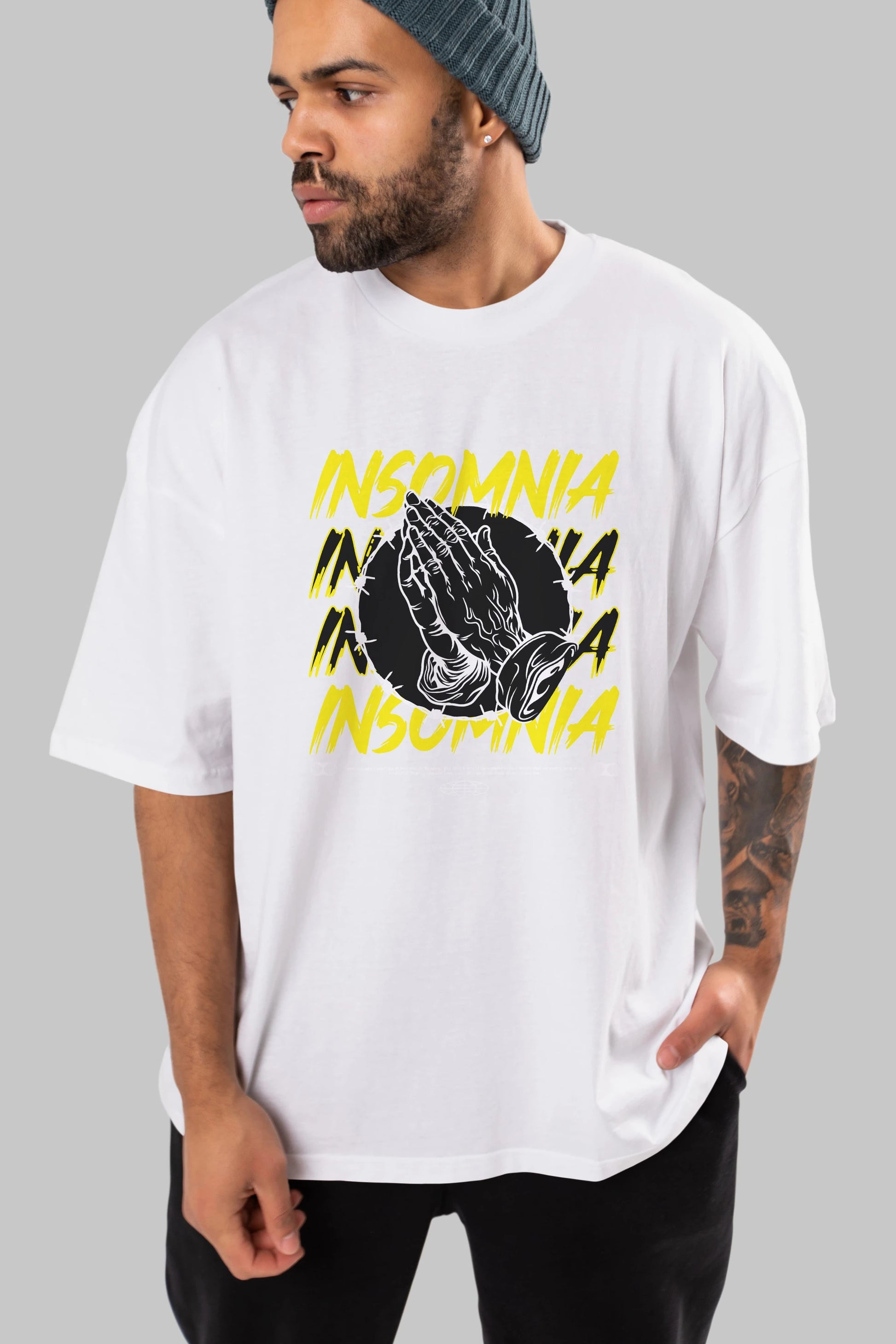 Insomnia Streetwear Ön Baskılı Oversize t-shirt Erkek Kadın Unisex