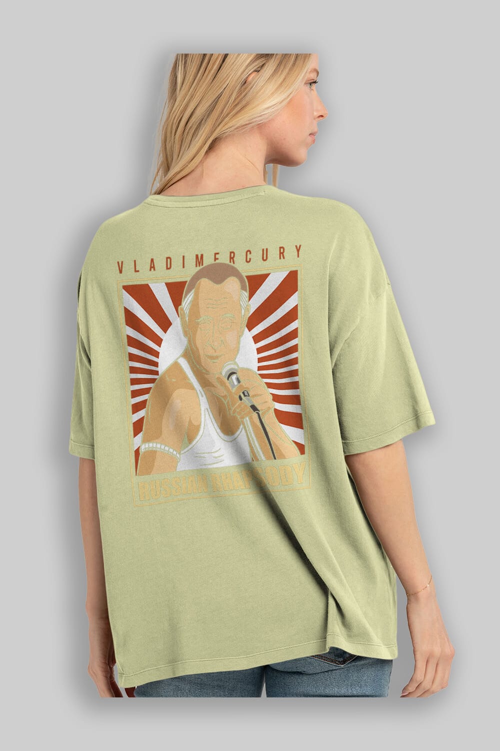Freddy Puttin Arka Baskılı Oversize t-shirt Erkek Kadın Unisex %100 Pamuk tişort