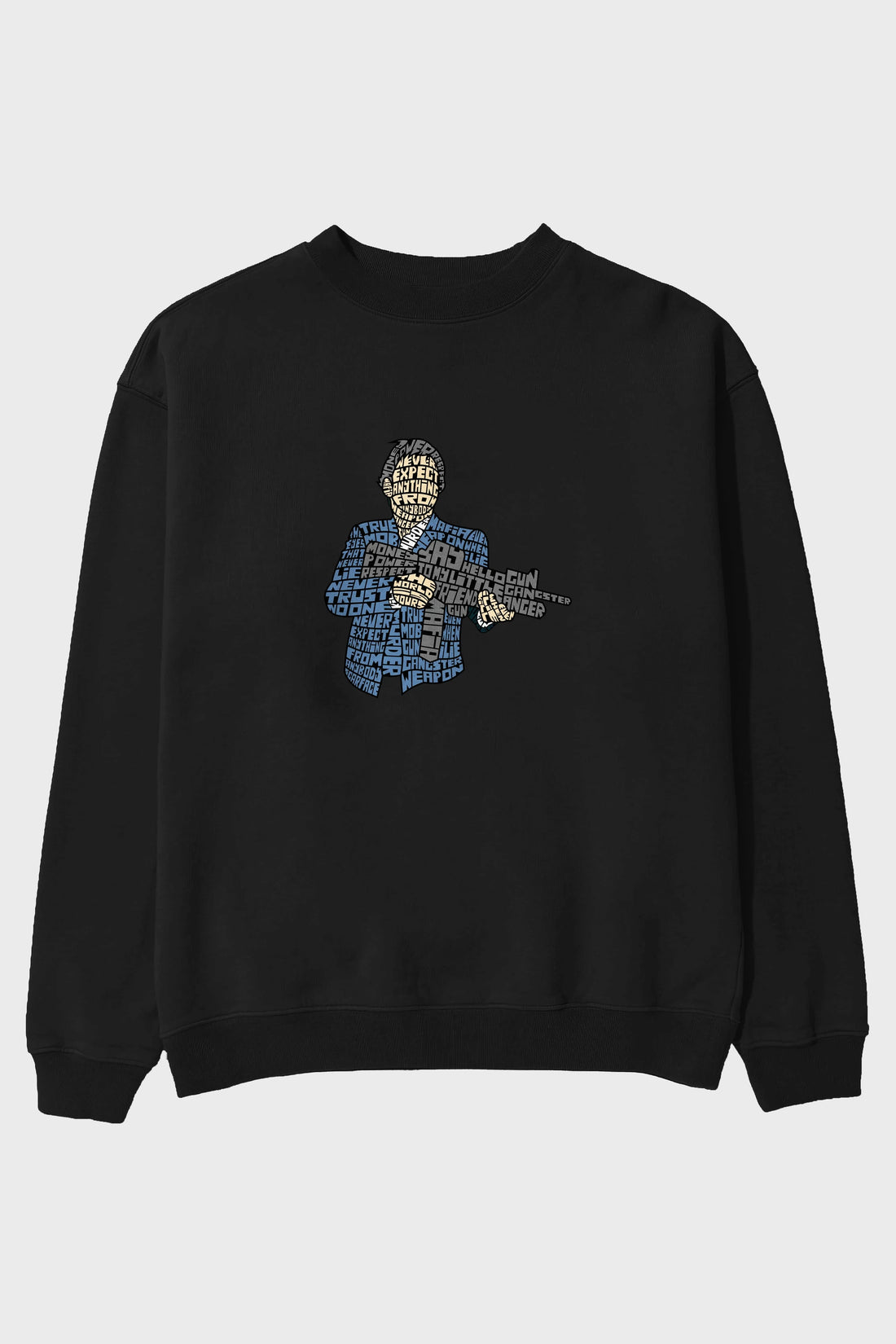Mafia Ön Baskılı Oversize Sweatshirt Erkek Kadın Unisex