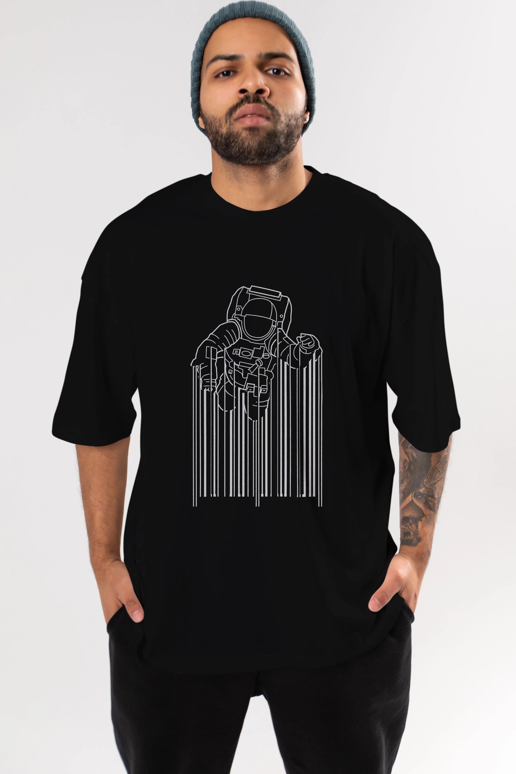 Astrocode Ön Baskılı Oversize t-shirt %100 pamuk Erkek Kadın Unisex