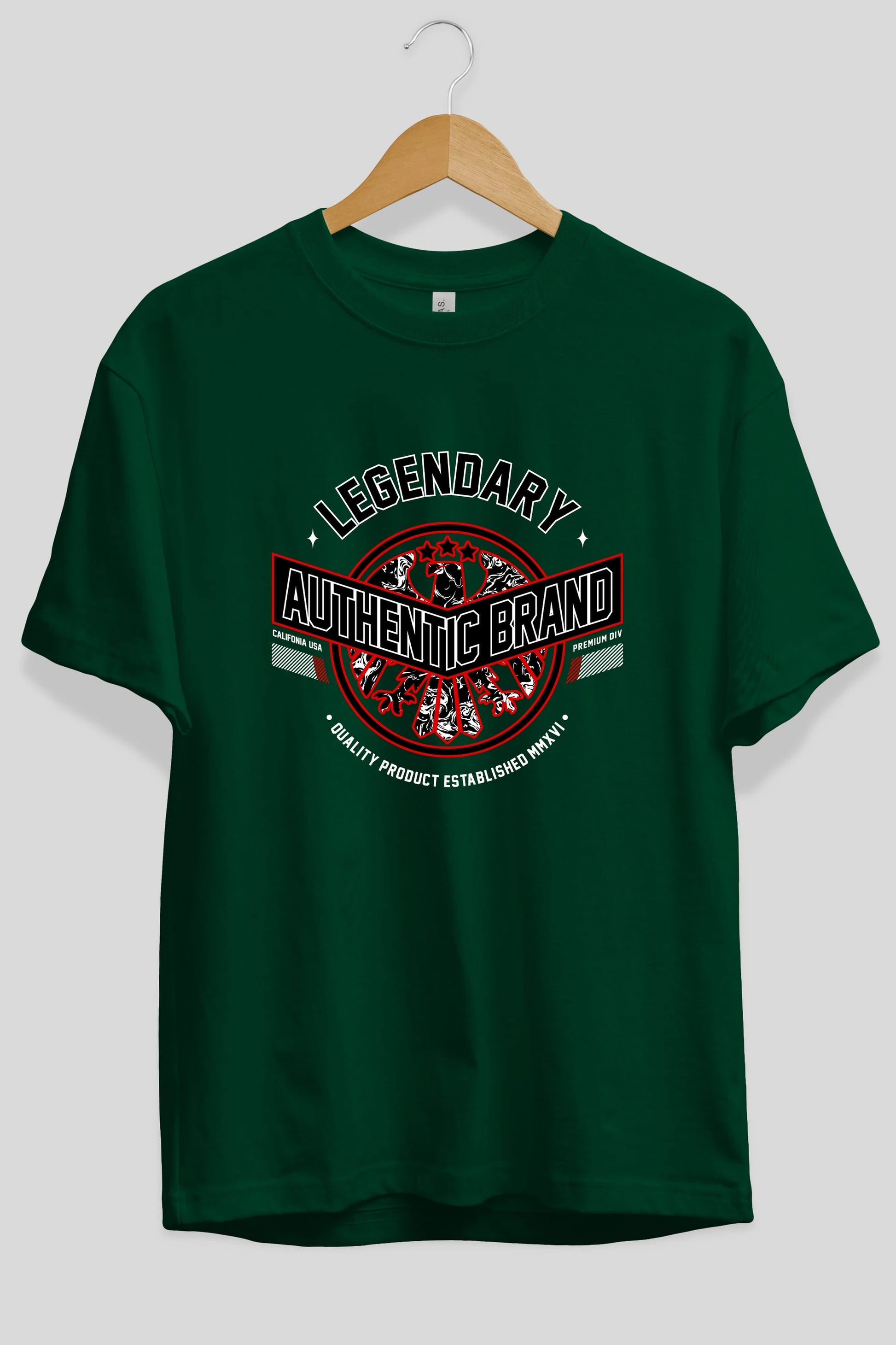 Legendary Brand Ön Baskılı Oversize t-shirt Erkek Kadın Unisex