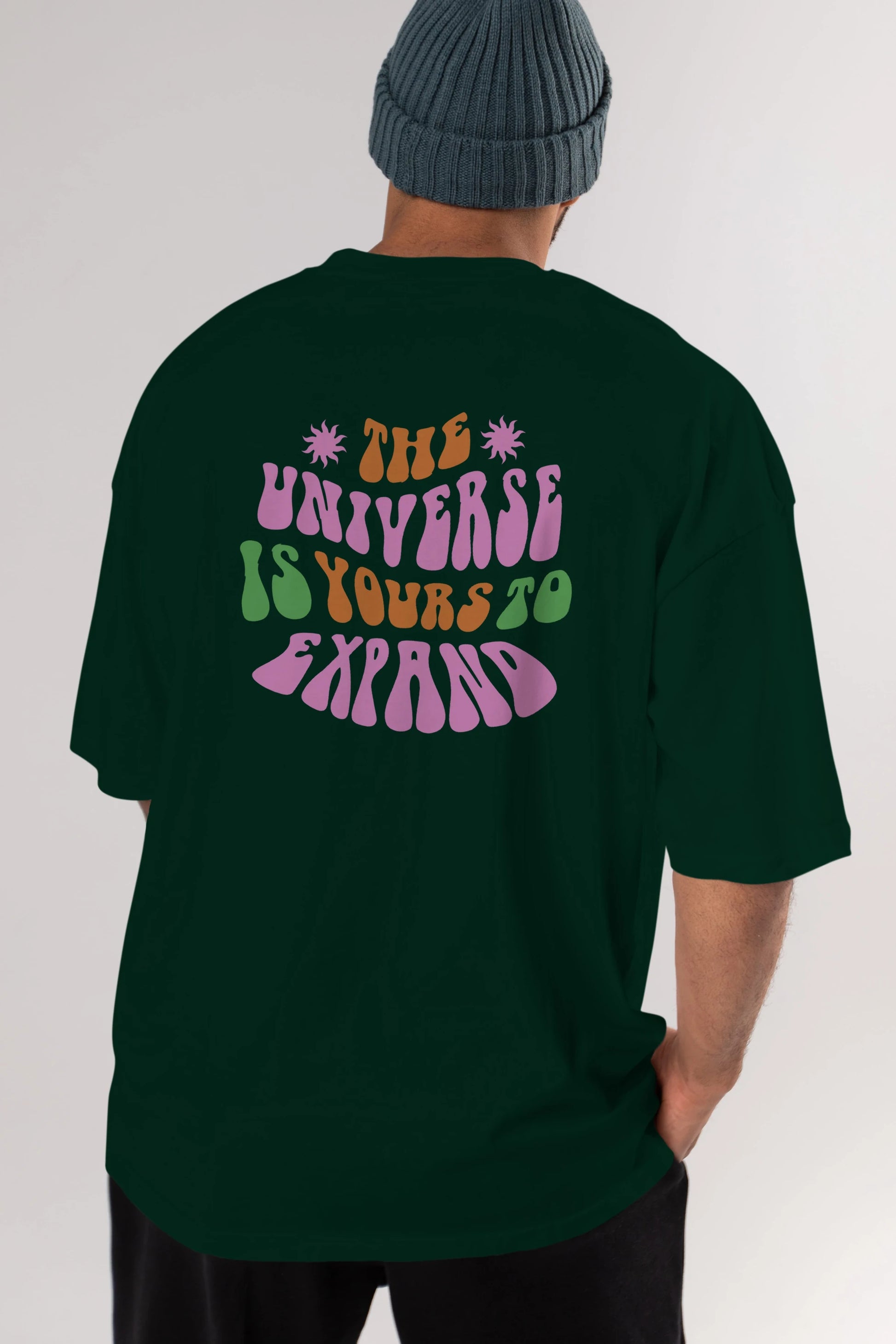 The Universe is Yours Yazılı Arka Baskılı Oversize t-shirt Erkek Kadın Unisex