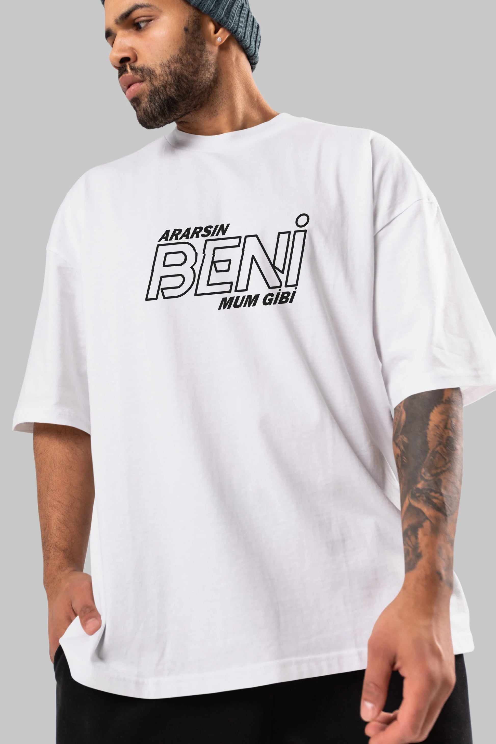Ararsın Beni Mum Gibi Ön Baskılı Oversize t-shirt %100 pamuk Erkek Kadın Unisex
