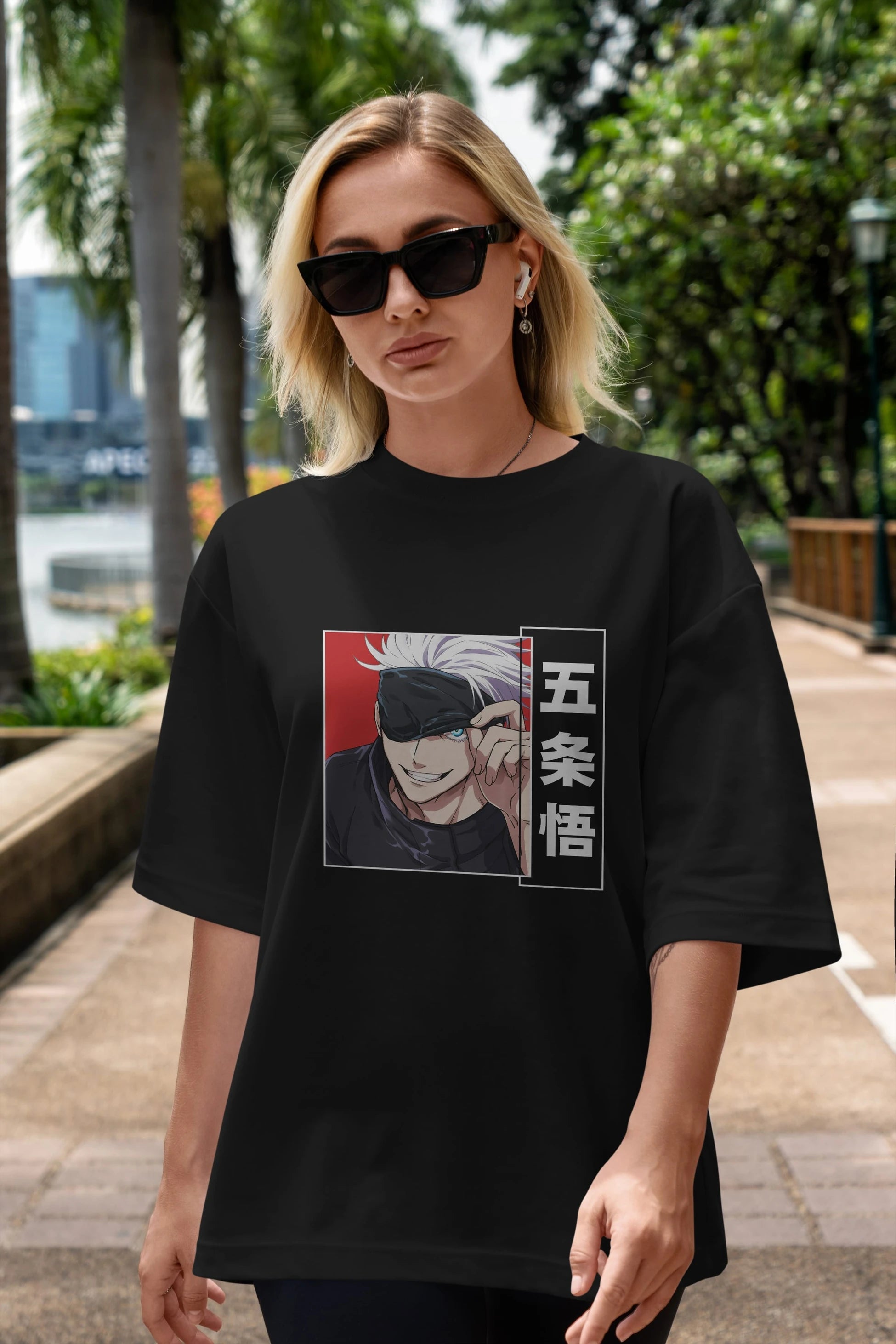 JUJUTSU KAISEN Anime Ön Baskılı Oversize t-shirt %100 pamuk Erkek Kadın Unisex