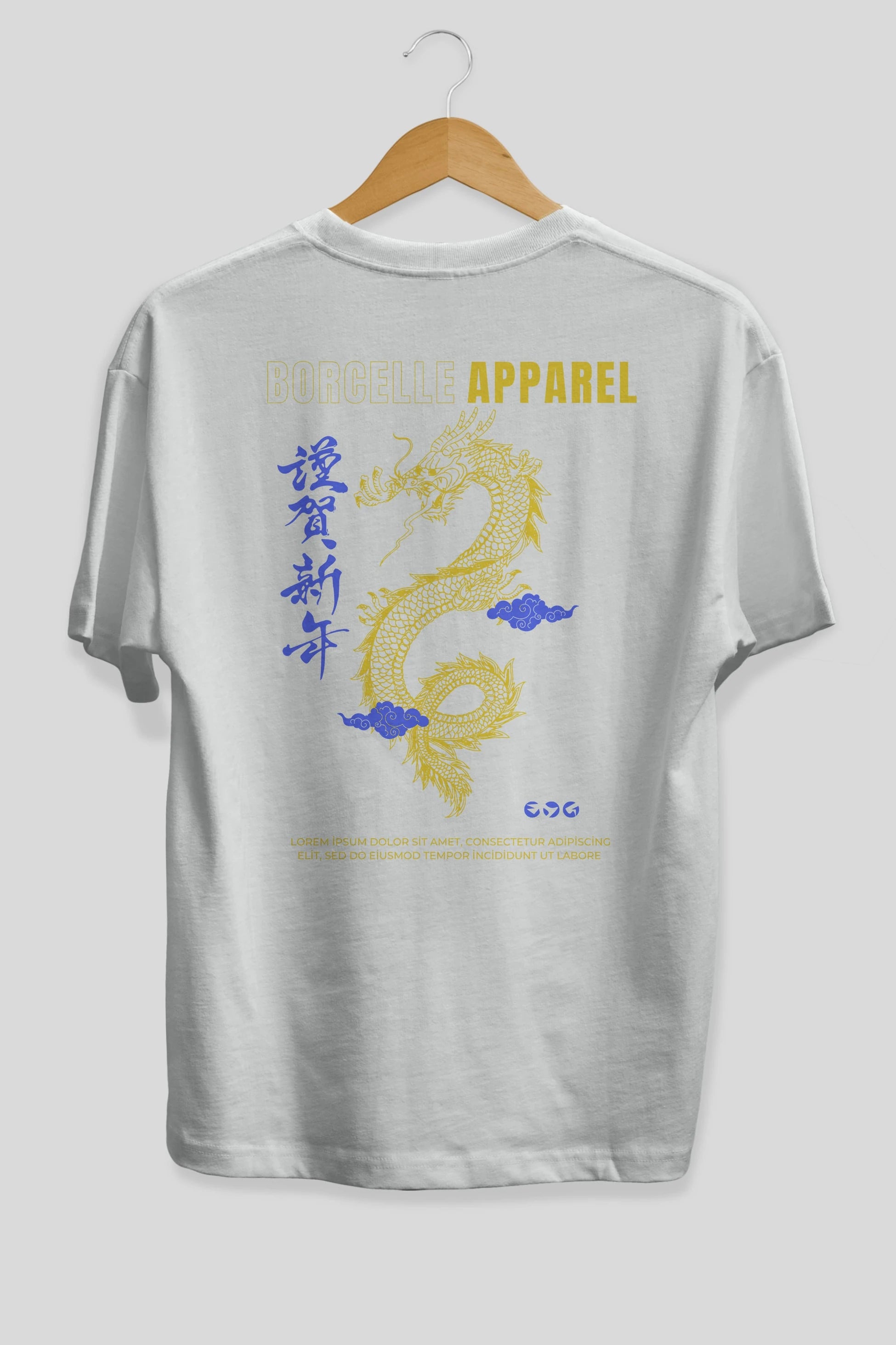 Borcelle Apparel Yazılı Arka Baskılı Oversize t-shirt Erkek Kadın Unisex