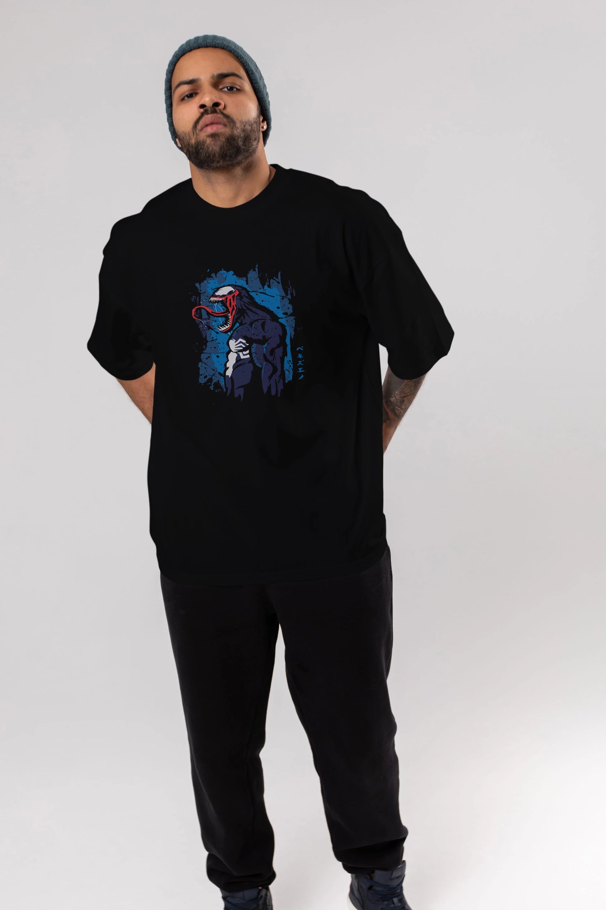 Venom (24) Ön Baskılı Oversize t-shirt Erkek Kadın Unisex %100 Pamuk Bisiklet Yaka tişort