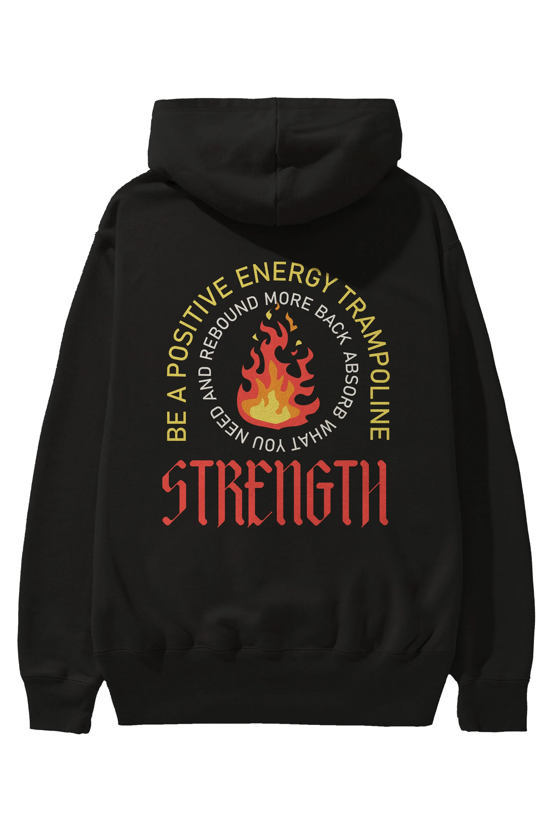 Positive Energy Arka Baskılı Hoodie Oversize Kapüşonlu Sweatshirt Erkek Kadın Unisex