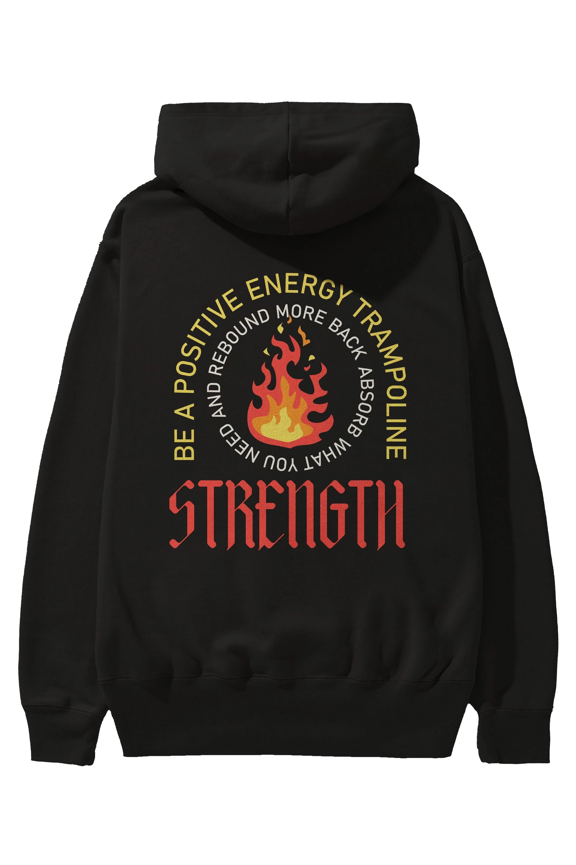 Positive Energy Arka Baskılı Hoodie Oversize Kapüşonlu Sweatshirt Erkek Kadın Unisex