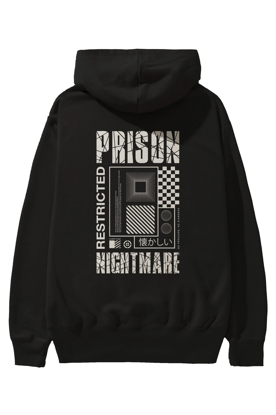 Prison Nightmare Arka Baskılı Hoodie Oversize Kapüşonlu Sweatshirt Erkek Kadın Unisex