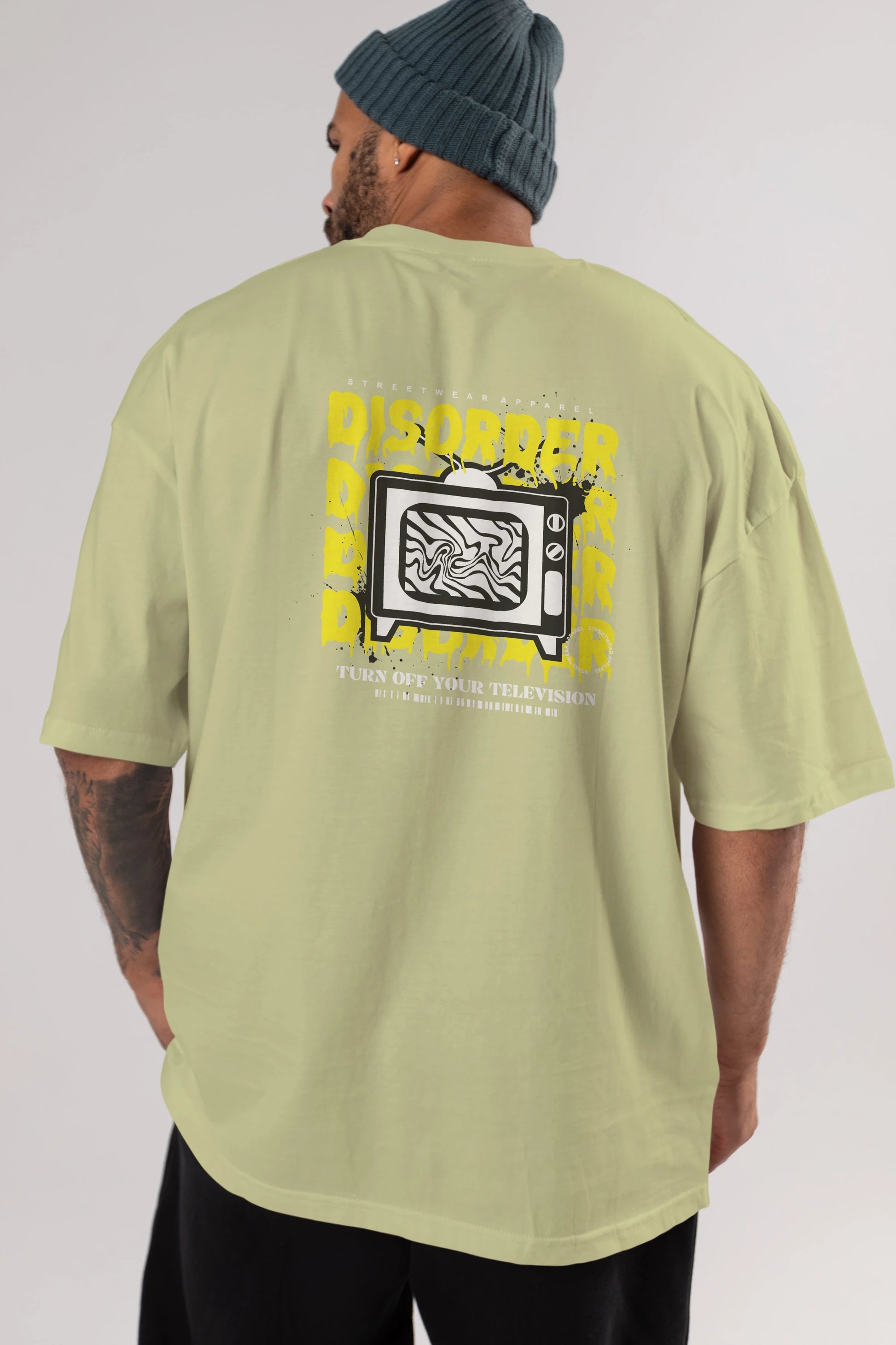 Disorder Streetwear Arka Baskılı Oversize t-shirt Erkek Kadın Unisex