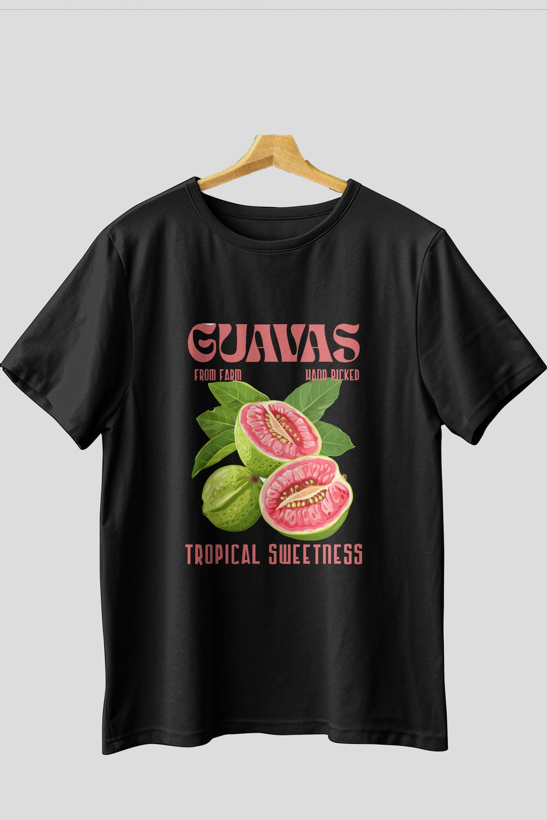 Guavas Ön Baskılı Oversize t-shirt Erkek Kadın Pamuk Bisiklet Yaka tişort