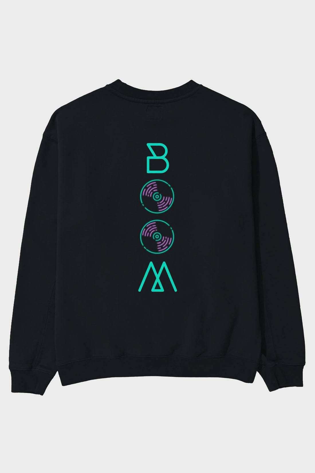 Boom Arka Baskılı Oversize Sweatshirt Erkek Kadın Unisex