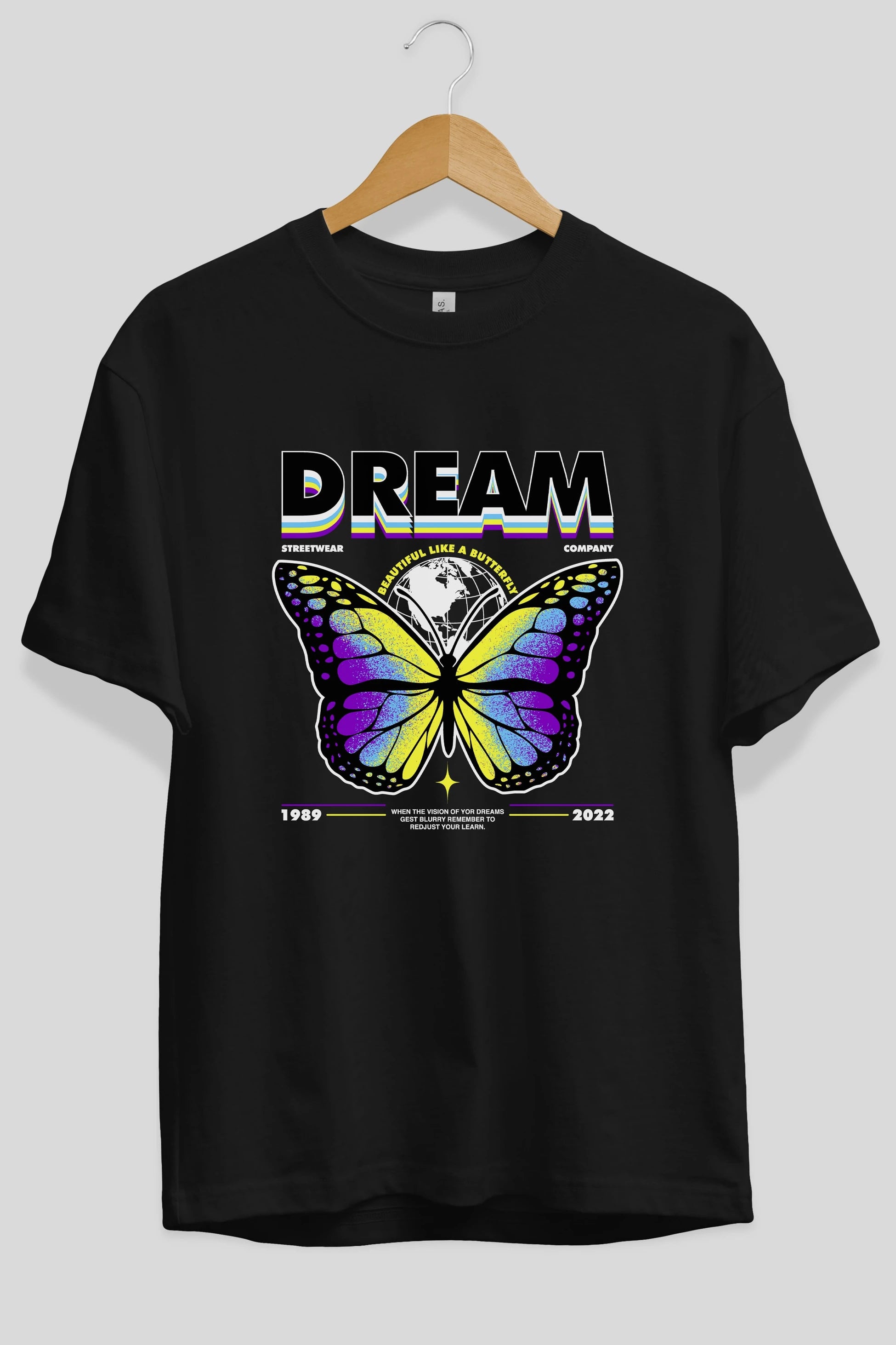 Dream Company Ön Baskılı Oversize t-shirt Erkek Kadın Unisex