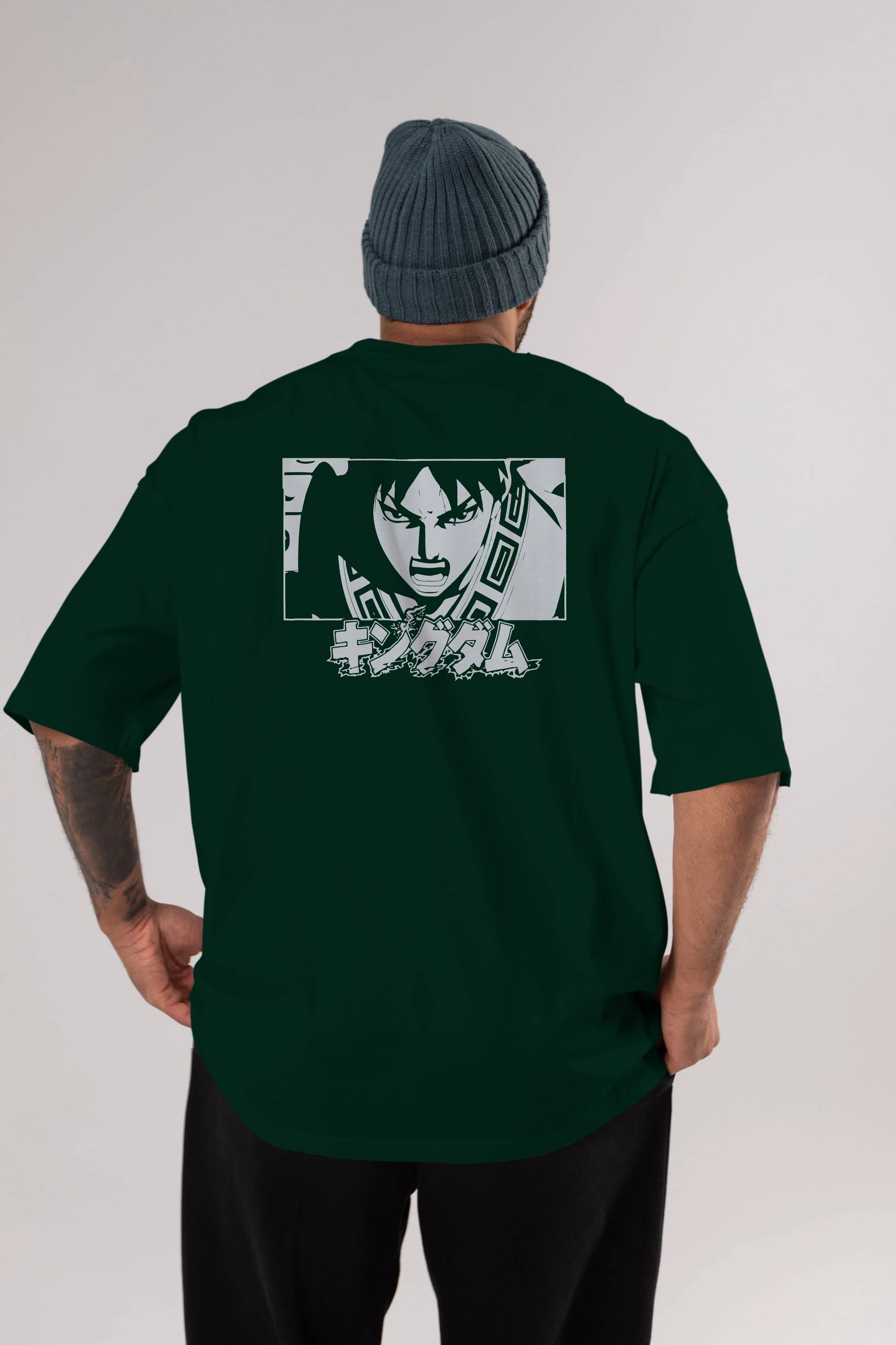 Xin 1 Anime Arka Baskılı Oversize t-shirt Erkek Kadın Unisex