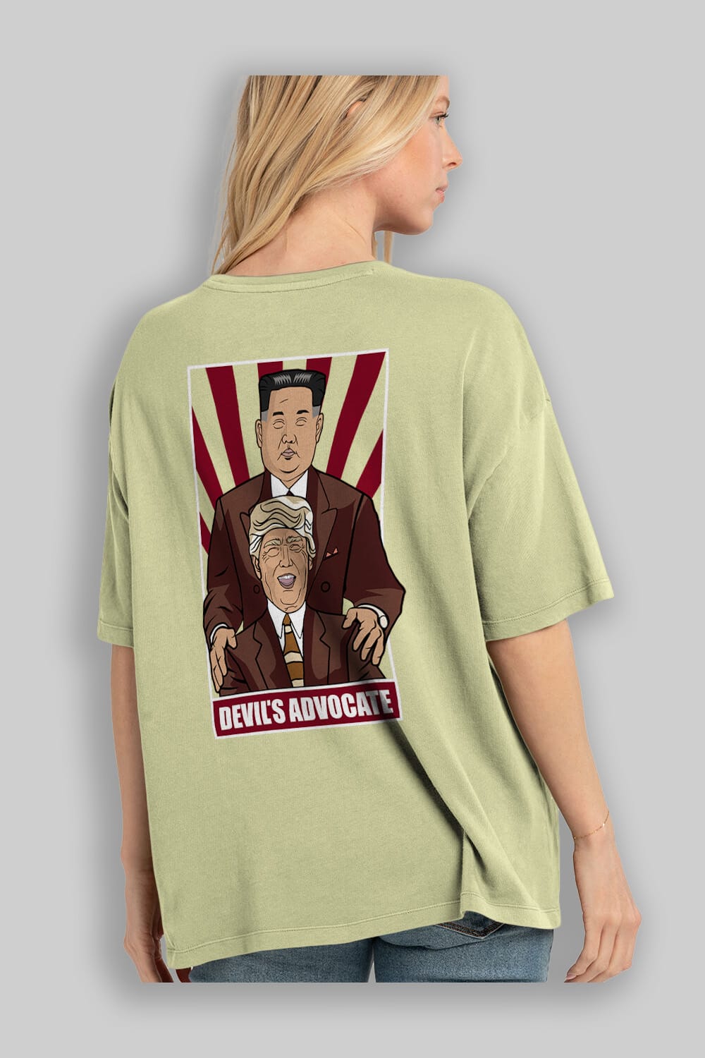 Devil_s Advocate Arka Baskılı Oversize t-shirt Erkek Kadın Unisex %100 Pamuk tişort