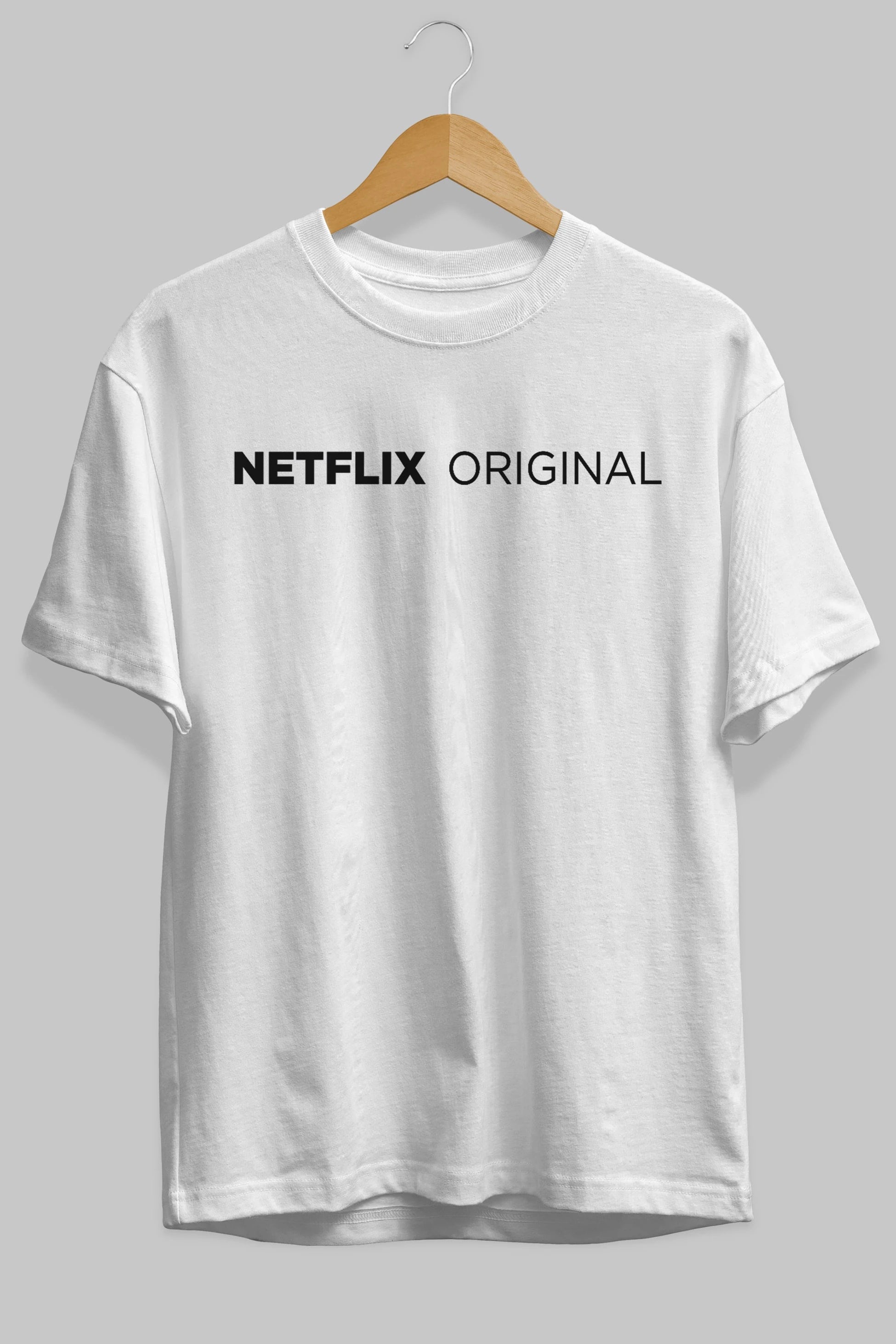 Netflix Original Ön Baskılı Oversize t-shirt %100 pamuk Erkek Kadın Unisex