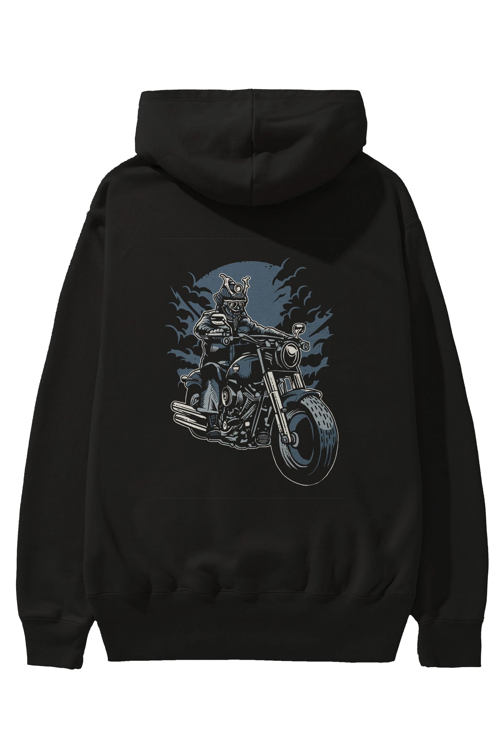 Samurai Ride Arka Baskılı Hoodie Oversize Kapüşonlu Sweatshirt Erkek Kadın Unisex