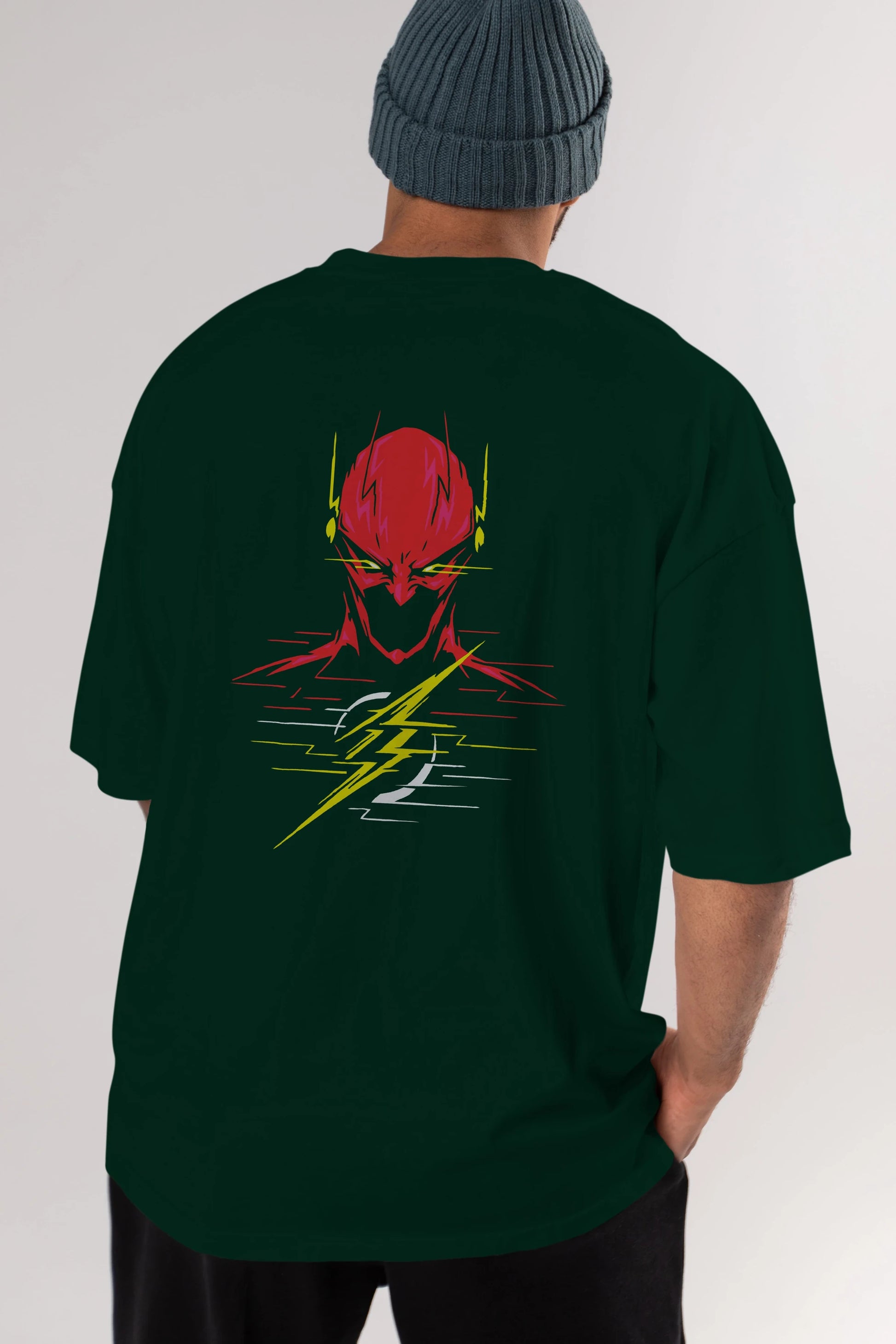 Flash Avengers (2) Arka Baskılı Oversize t-shirt Erkek Kadın Unisex %100 Pamuk Bisiklet Yaka tişort