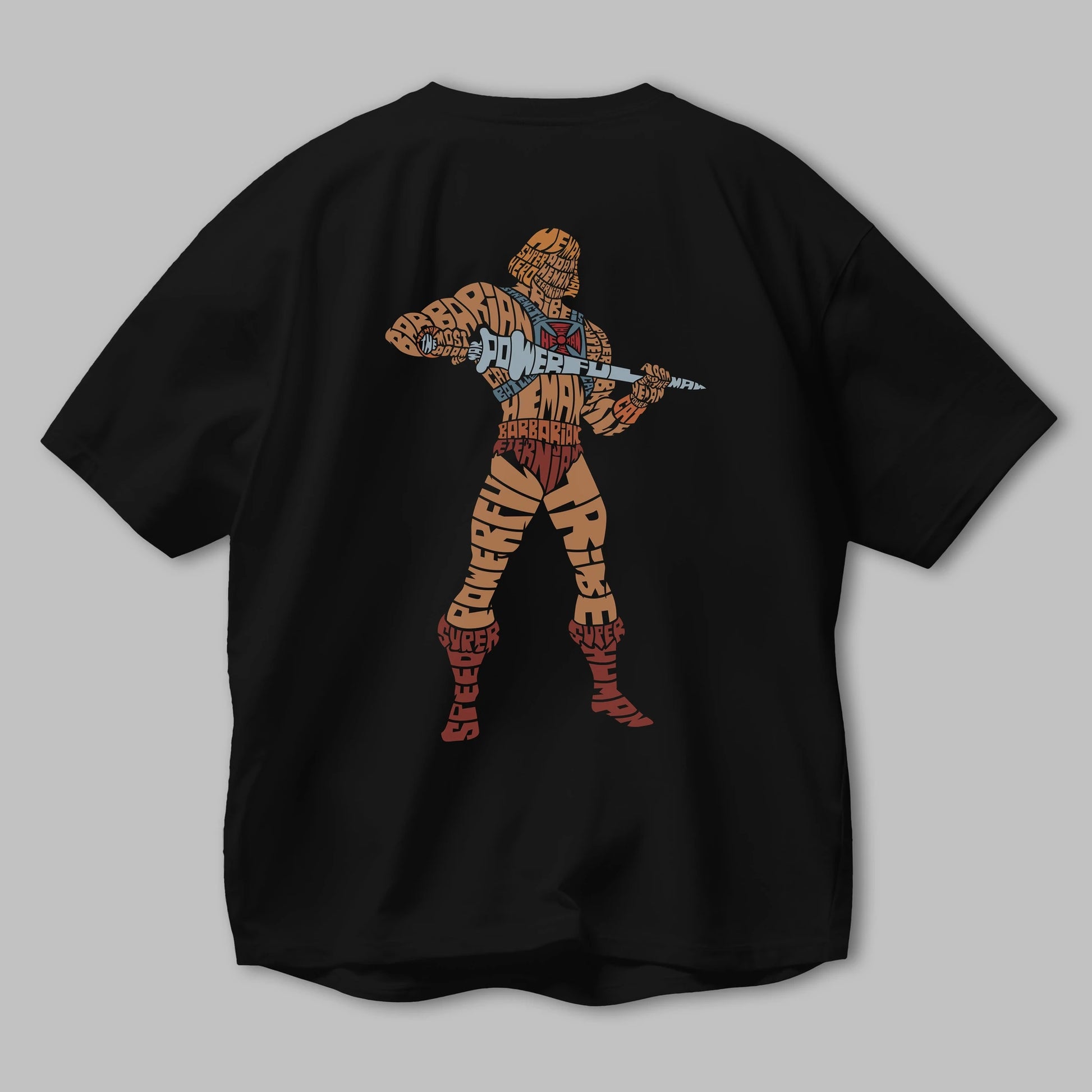 Heman Arka Baskılı Oversize t-shirt %100 pamuk Erkek Kadın Unisex