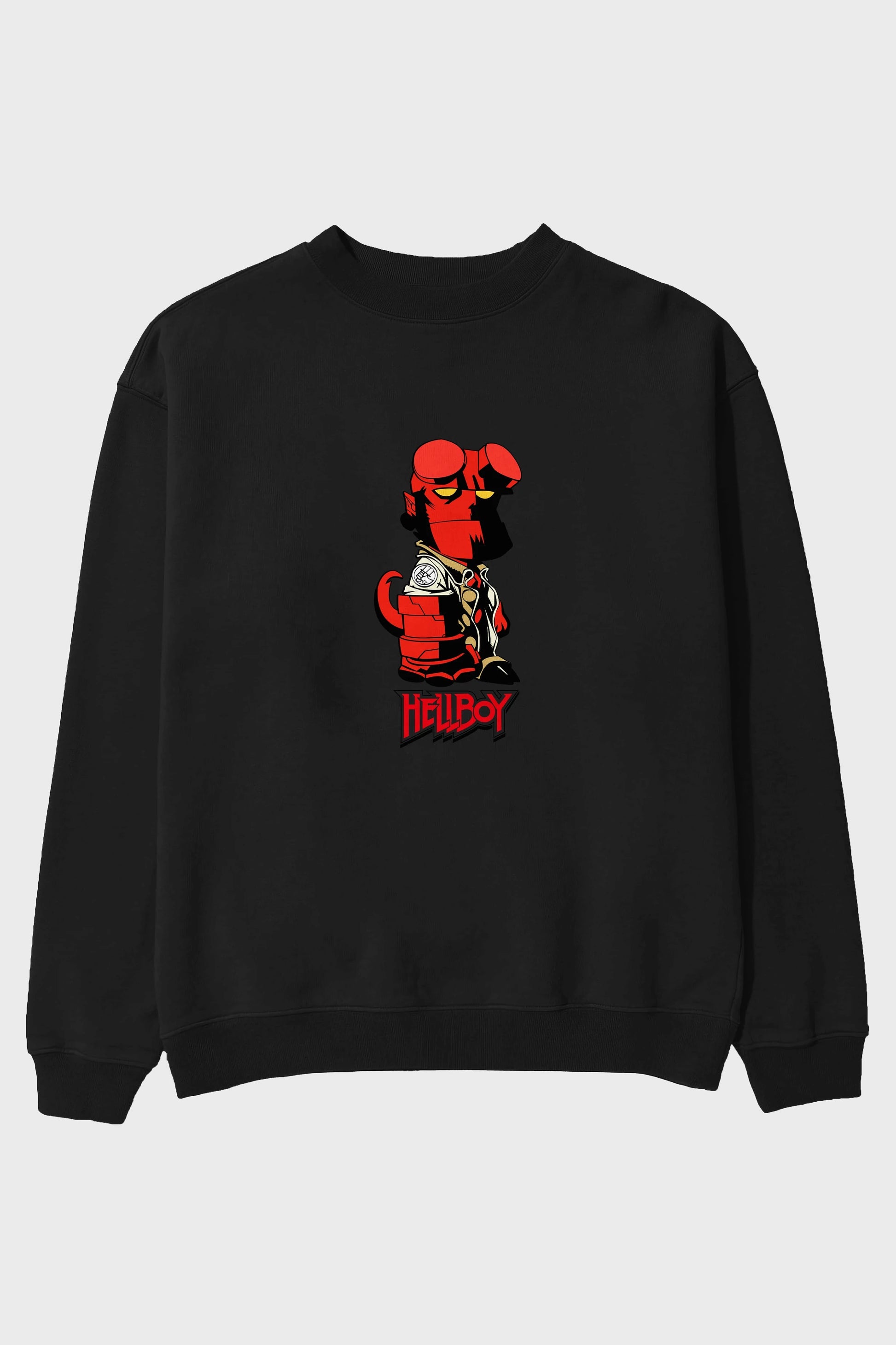 Hellboy (1) Ön Baskılı Oversize Sweatshirt Erkek Kadın Unisex