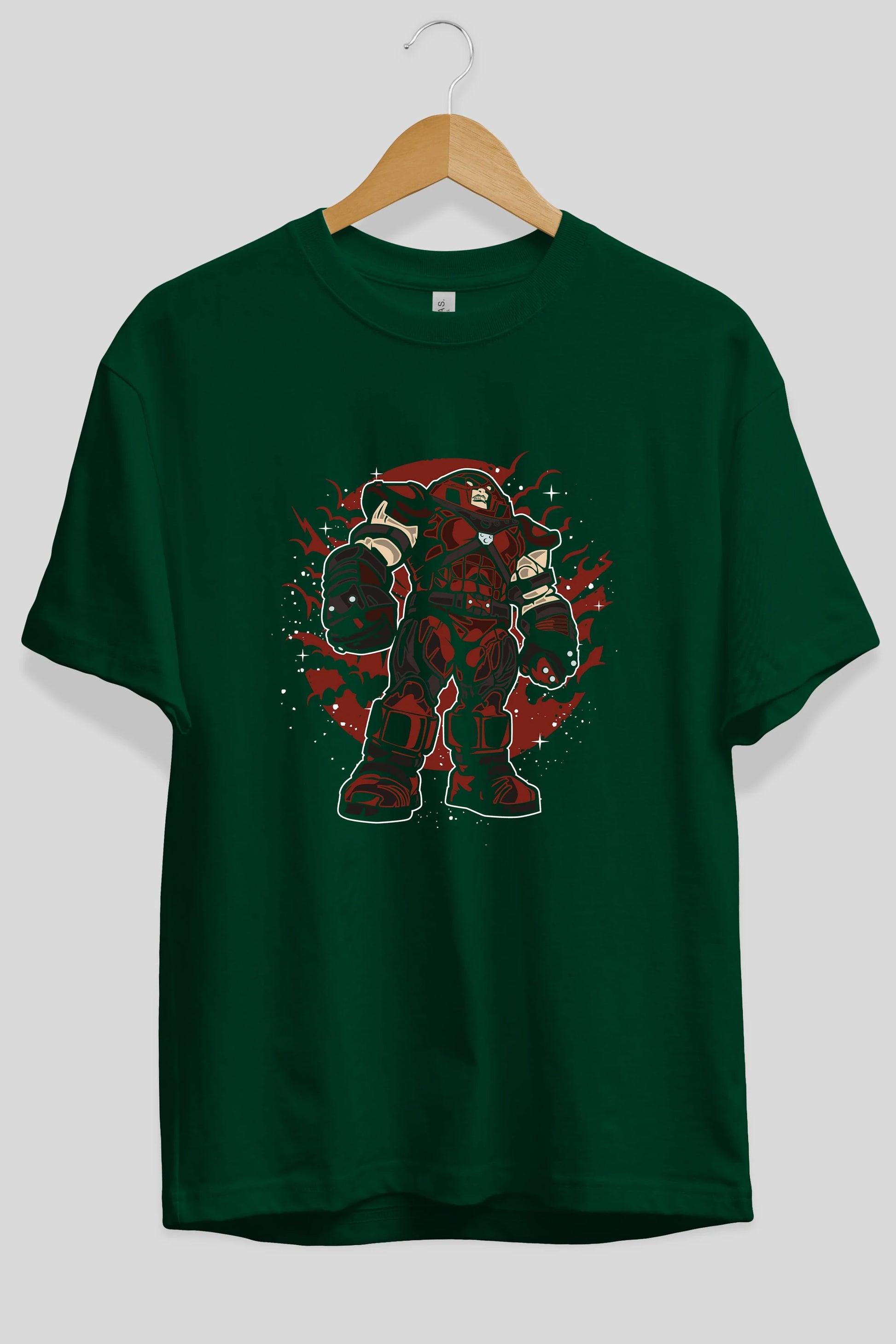 JUGERNAUT Ön Baskılı Oversize t-shirt Erkek Kadın Unisex %100 Pamuk tişort