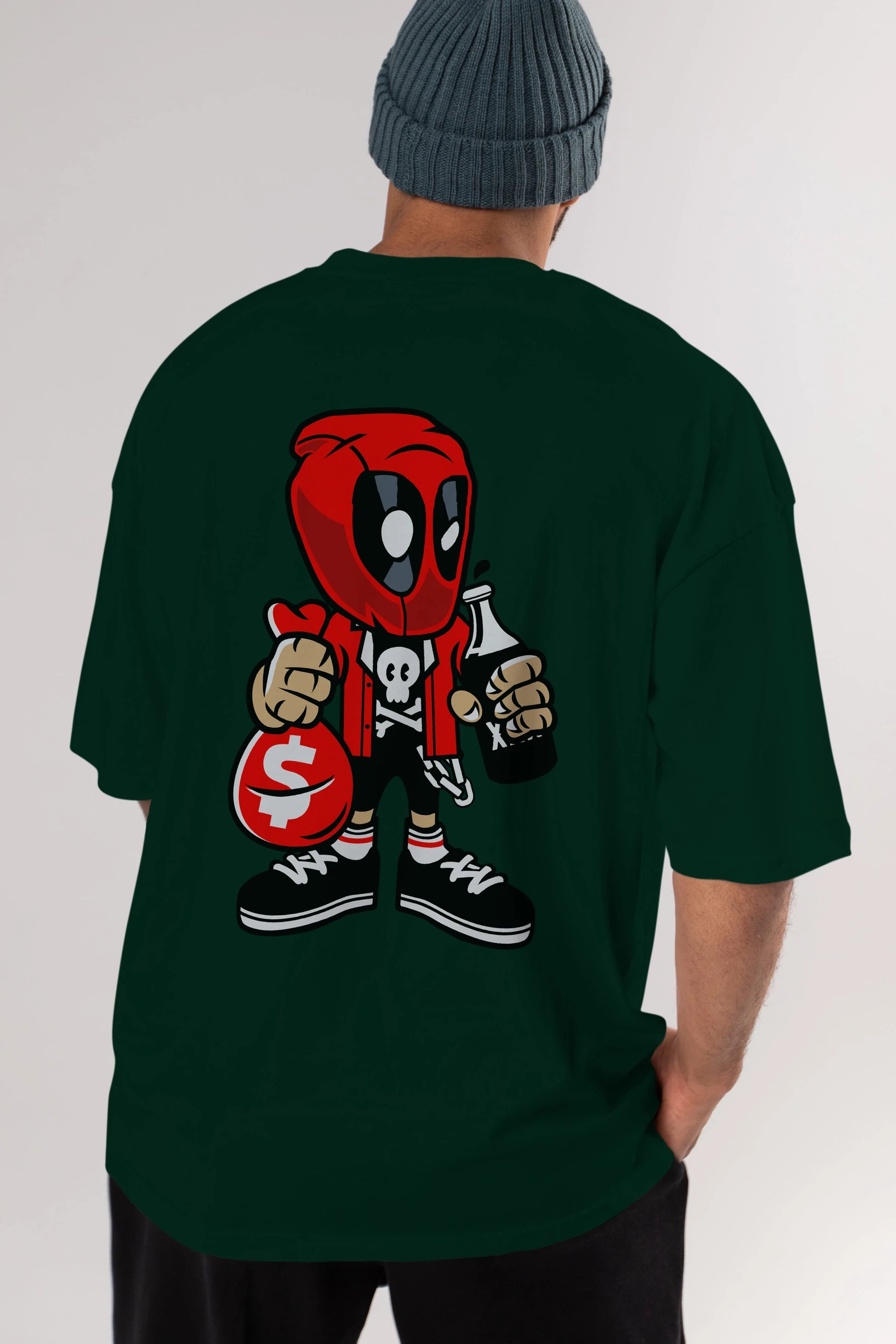 Deadpool (20) Arka Baskılı Oversize t-shirt Erkek Kadın Unisex %100 Pamuk Bisiklet Yaka tişort