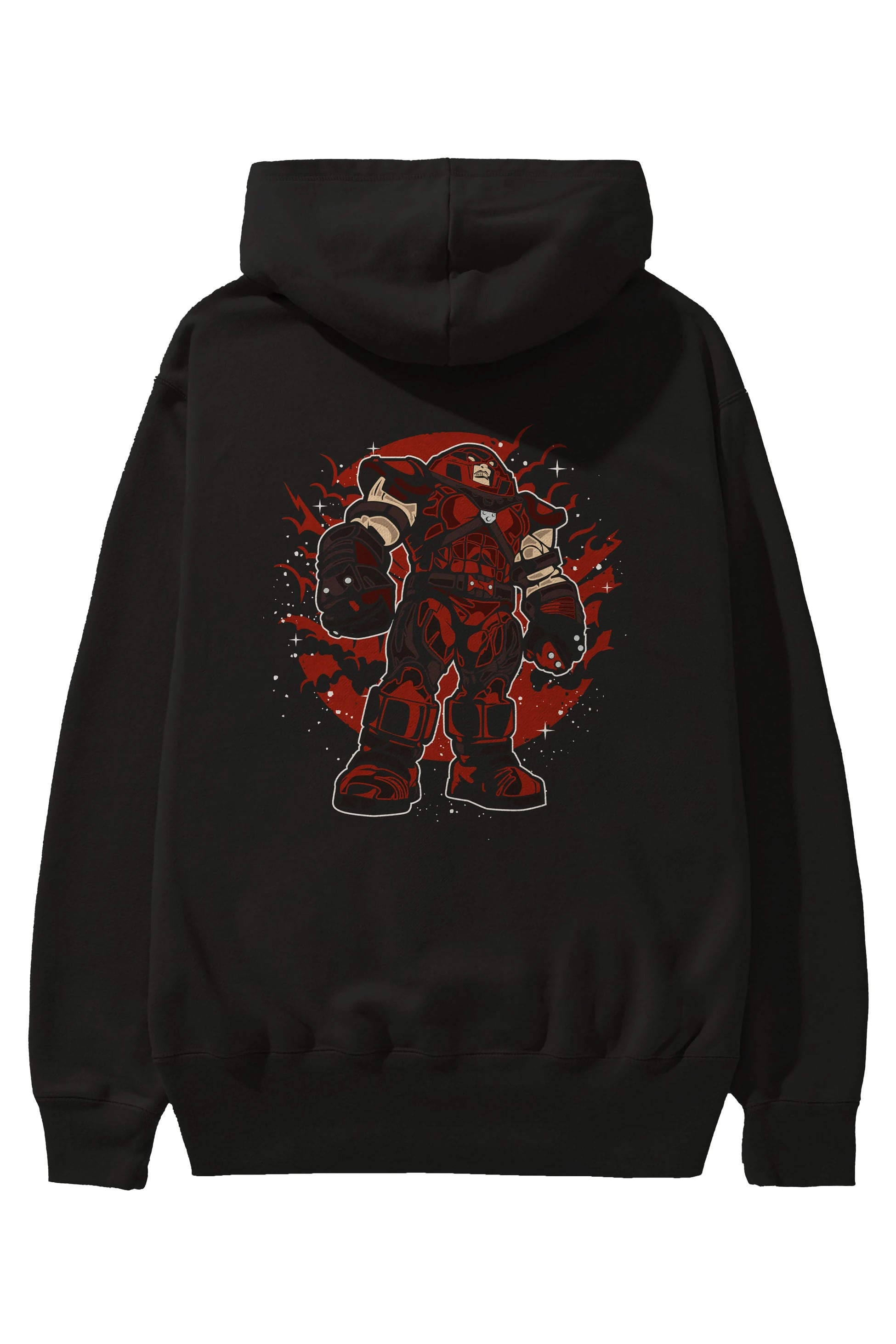 JUGERNAUT Arka Baskılı Hoodie Oversize Kapüşonlu Sweatshirt Erkek Kadın Unisex
