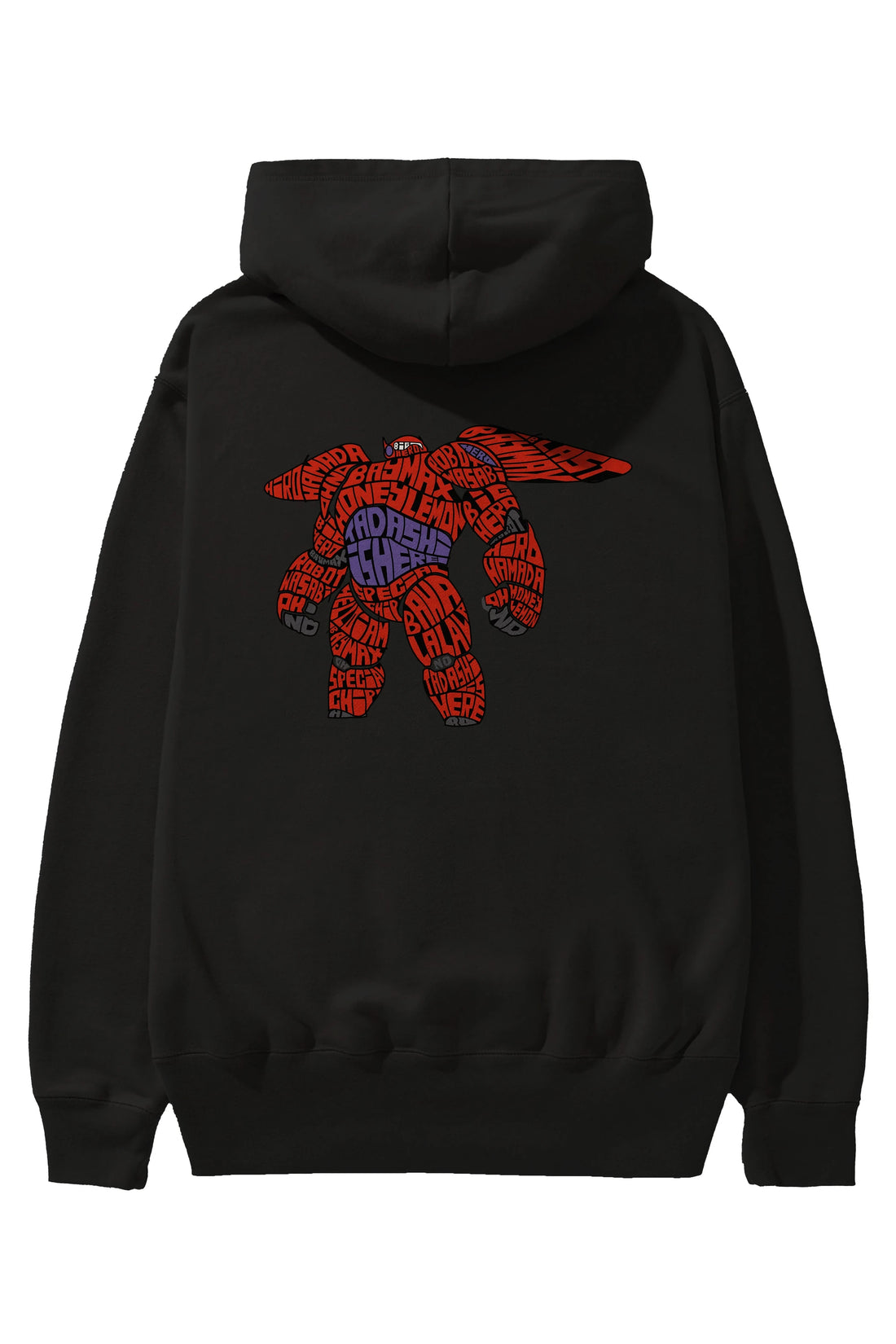 Baymax Arka Baskılı Hoodie Oversize Kapüşonlu Sweatshirt Erkek Kadın Unisex