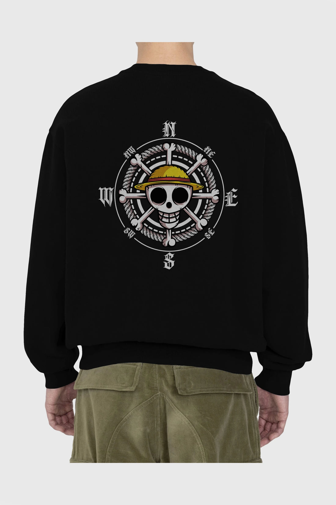 One Destiny 2 Arka Baskılı Anime Oversize Sweatshirt Erkek Kadın Unisex