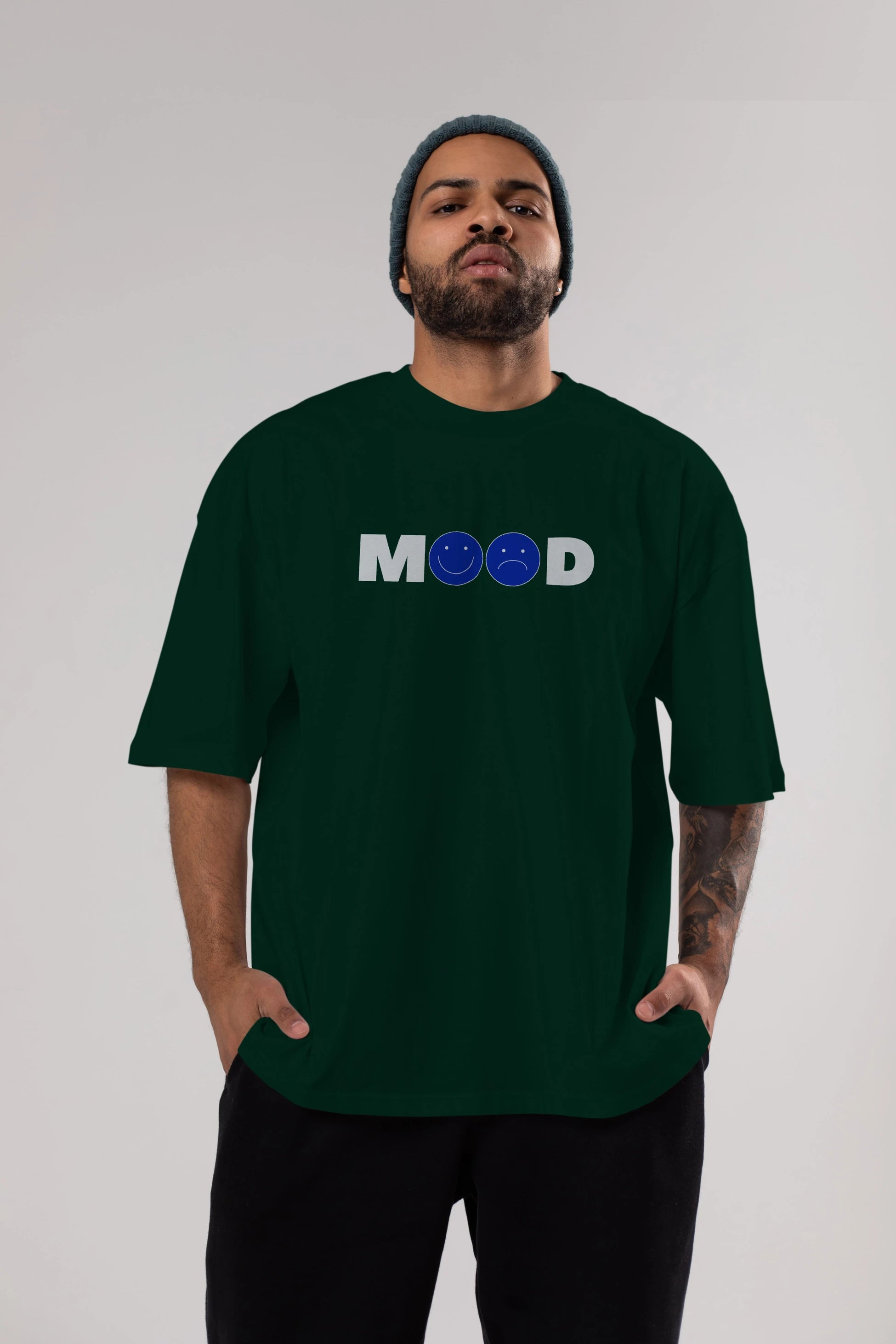 Mood Ön Baskılı Oversize t-shirt Erkek Kadın Unisex