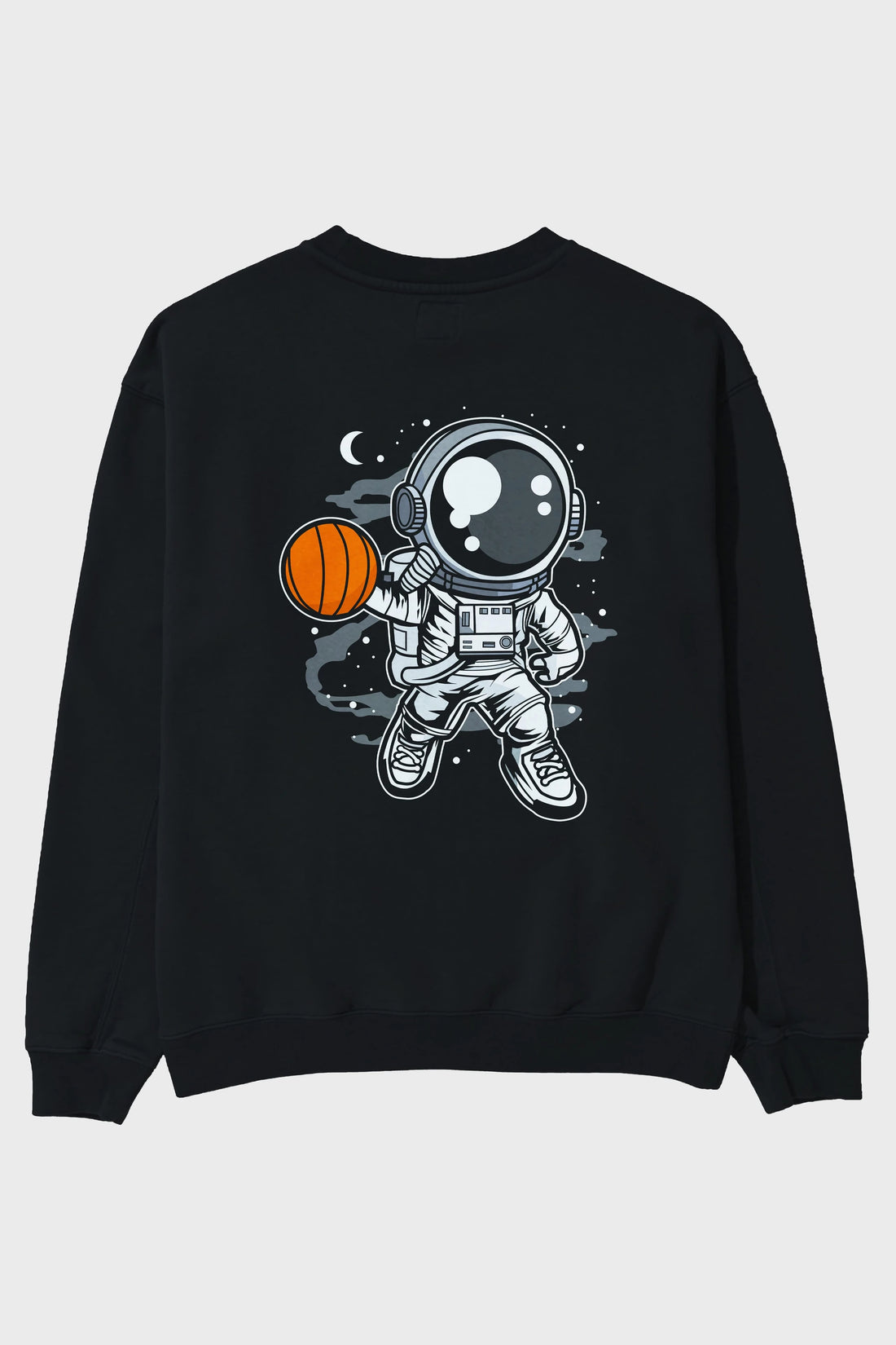 Astronaut Basketball Arka Baskılı Oversize Sweatshirt Erkek Kadın Unisex