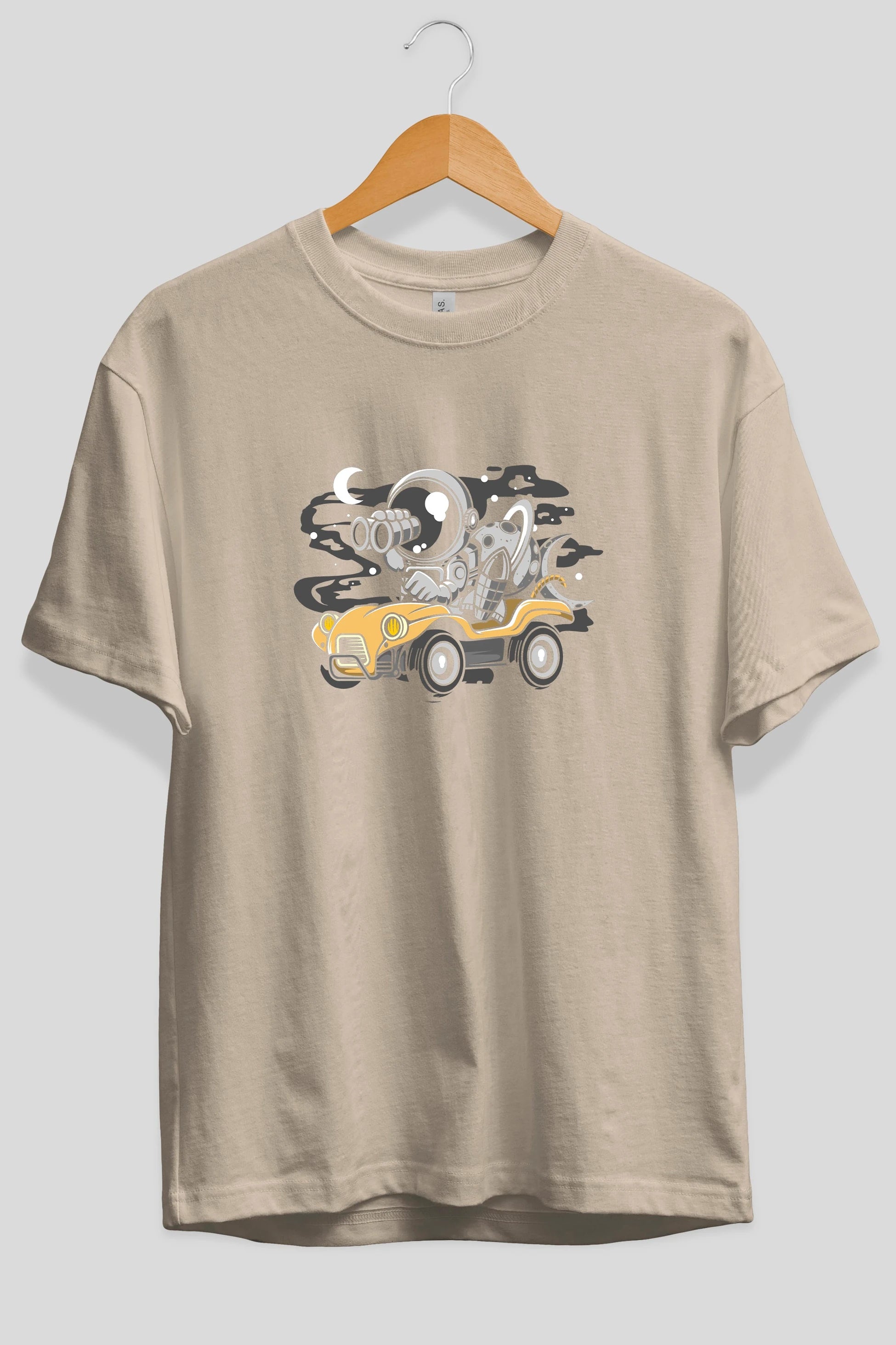 Astronaut Adventure Ön Baskılı Oversize t-shirt Erkek Kadın Unisex