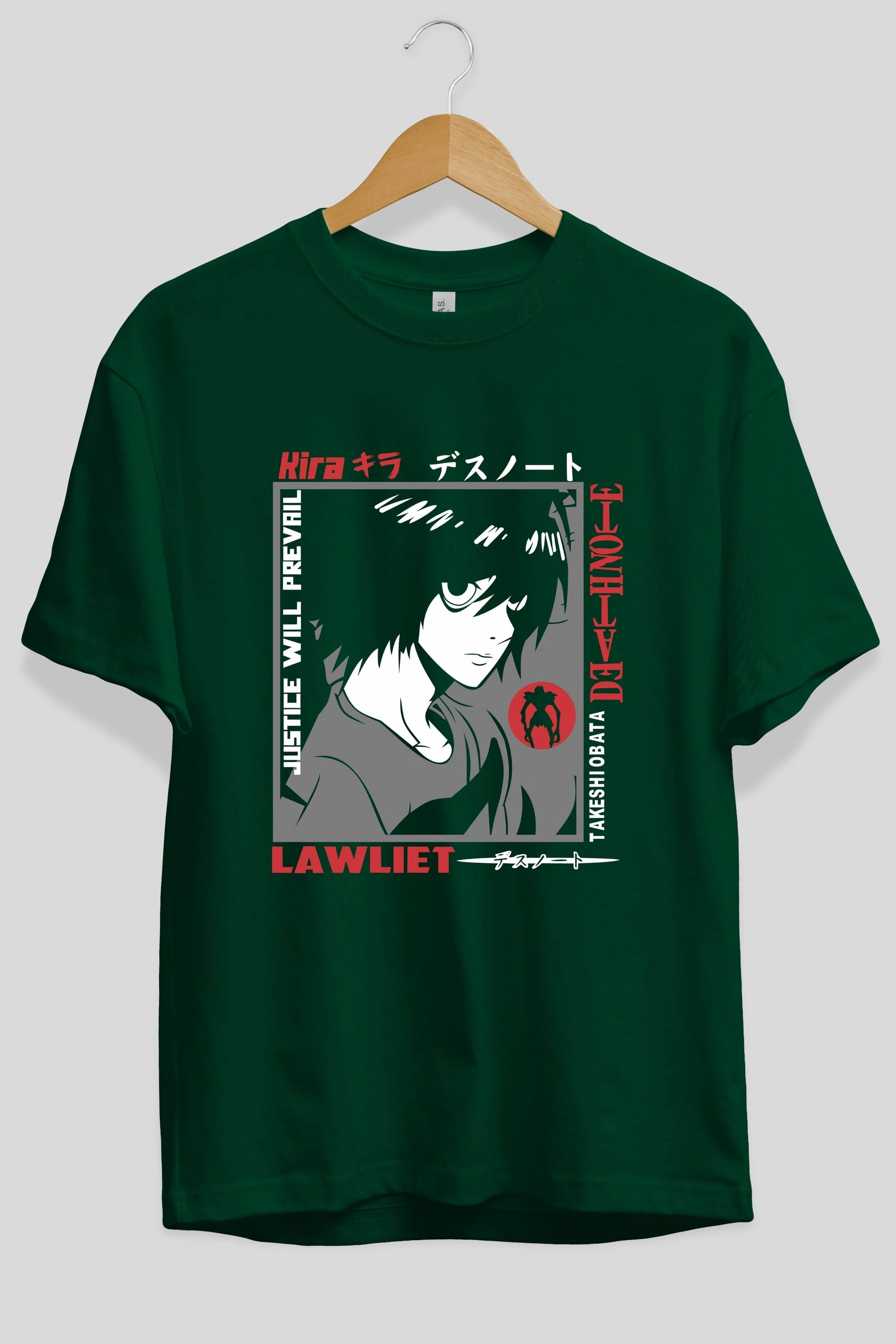 DEATH NOTE Anime Ön Baskılı Oversize t-shirt %100 pamuk Erkek Kadın Unisex