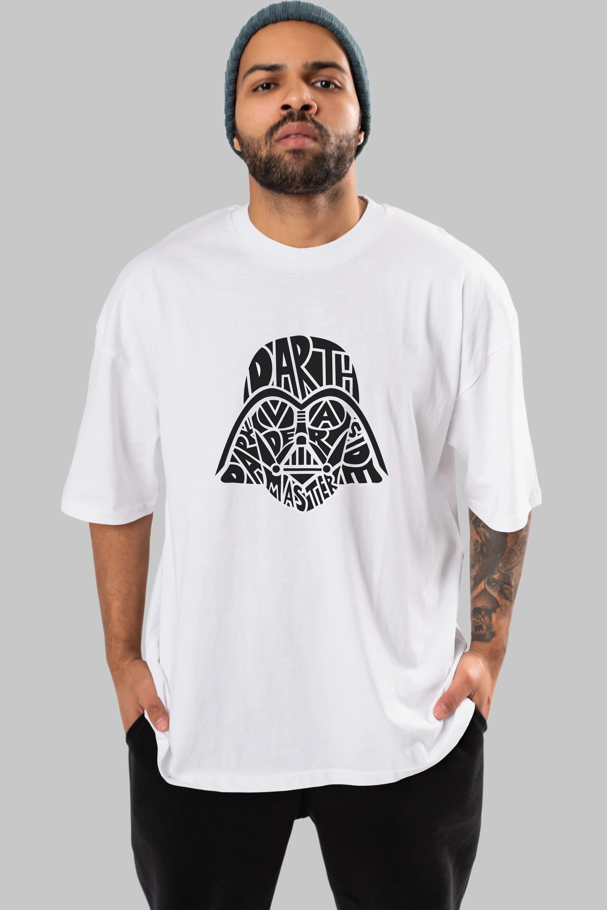 Darth Vader Ön Baskılı Oversize t-shirt %100 pamuk Erkek Kadın Unisex