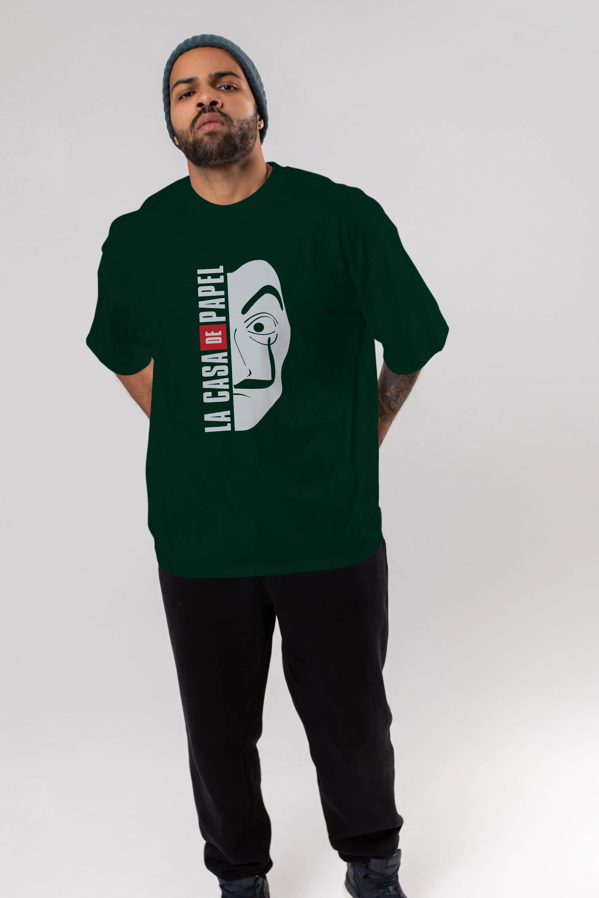 La Casa De Papel (3) Ön Baskılı Oversize t-shirt Erkek Kadın Unisex %100 Pamuk Bisiklet Yaka tişort