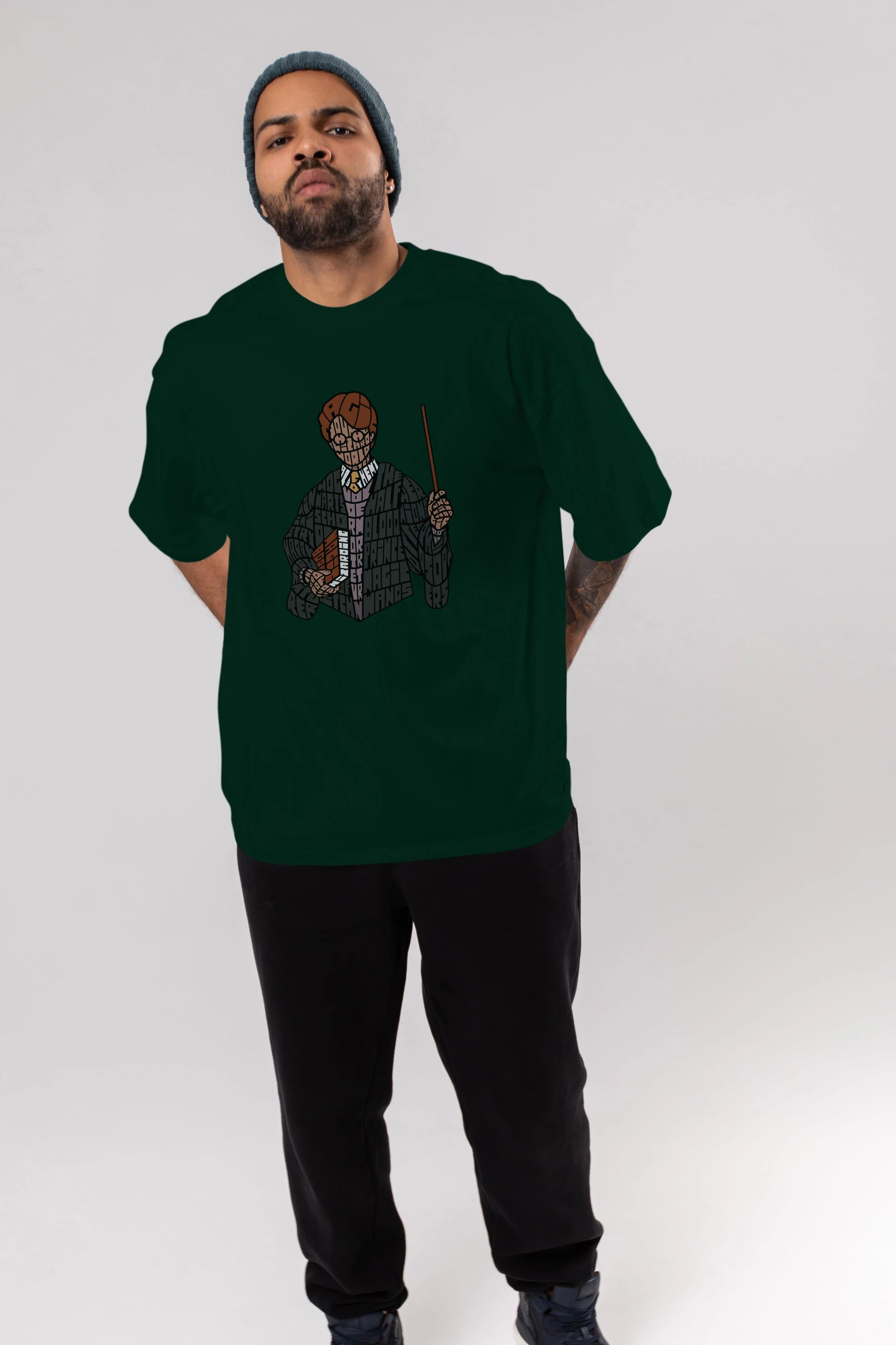 Harry Ön Baskılı Oversize t-shirt %100 pamuk Erkek Kadın Unisex
