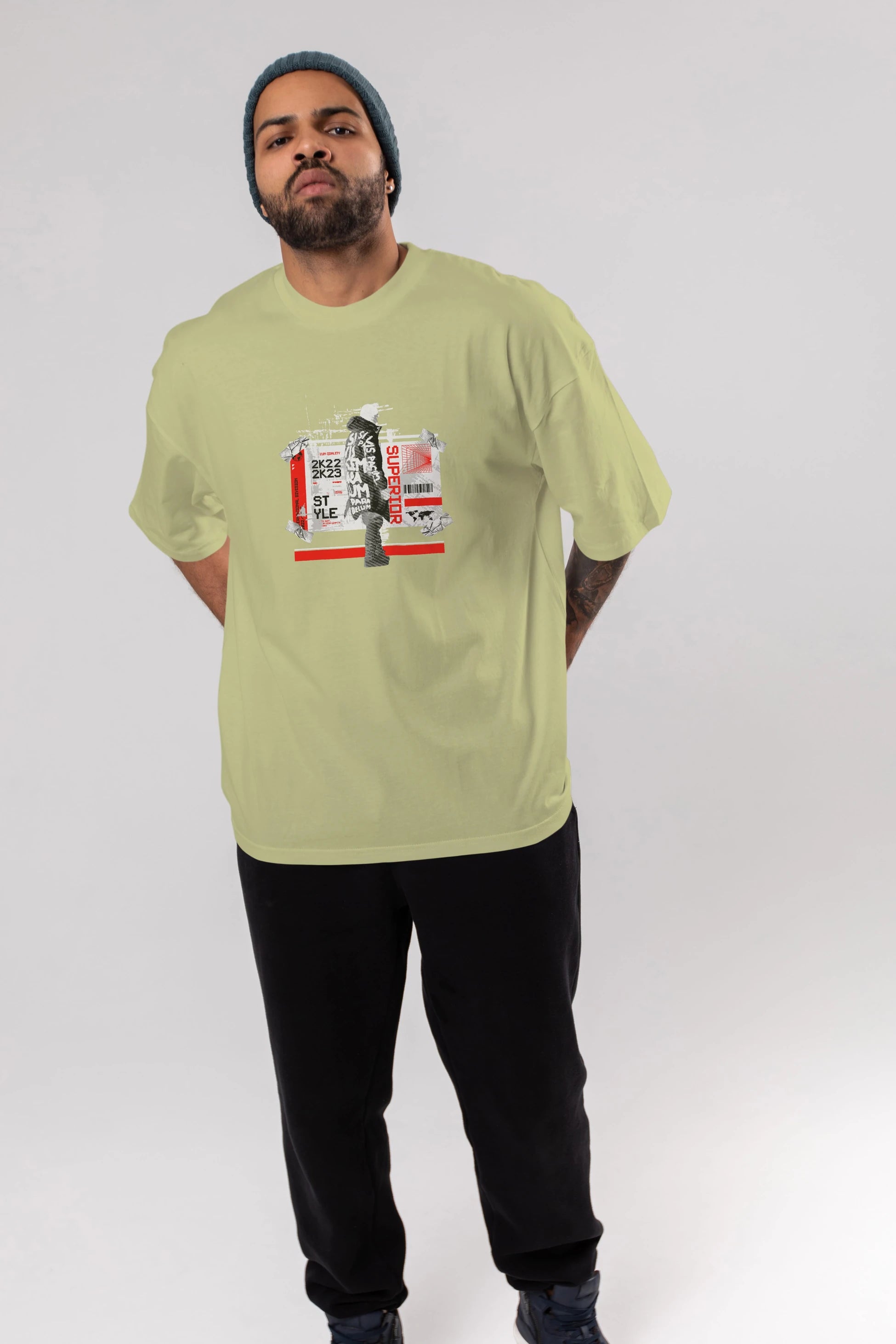 Superior Ön Baskılı Oversize t-shirt Erkek Kadın Unisex