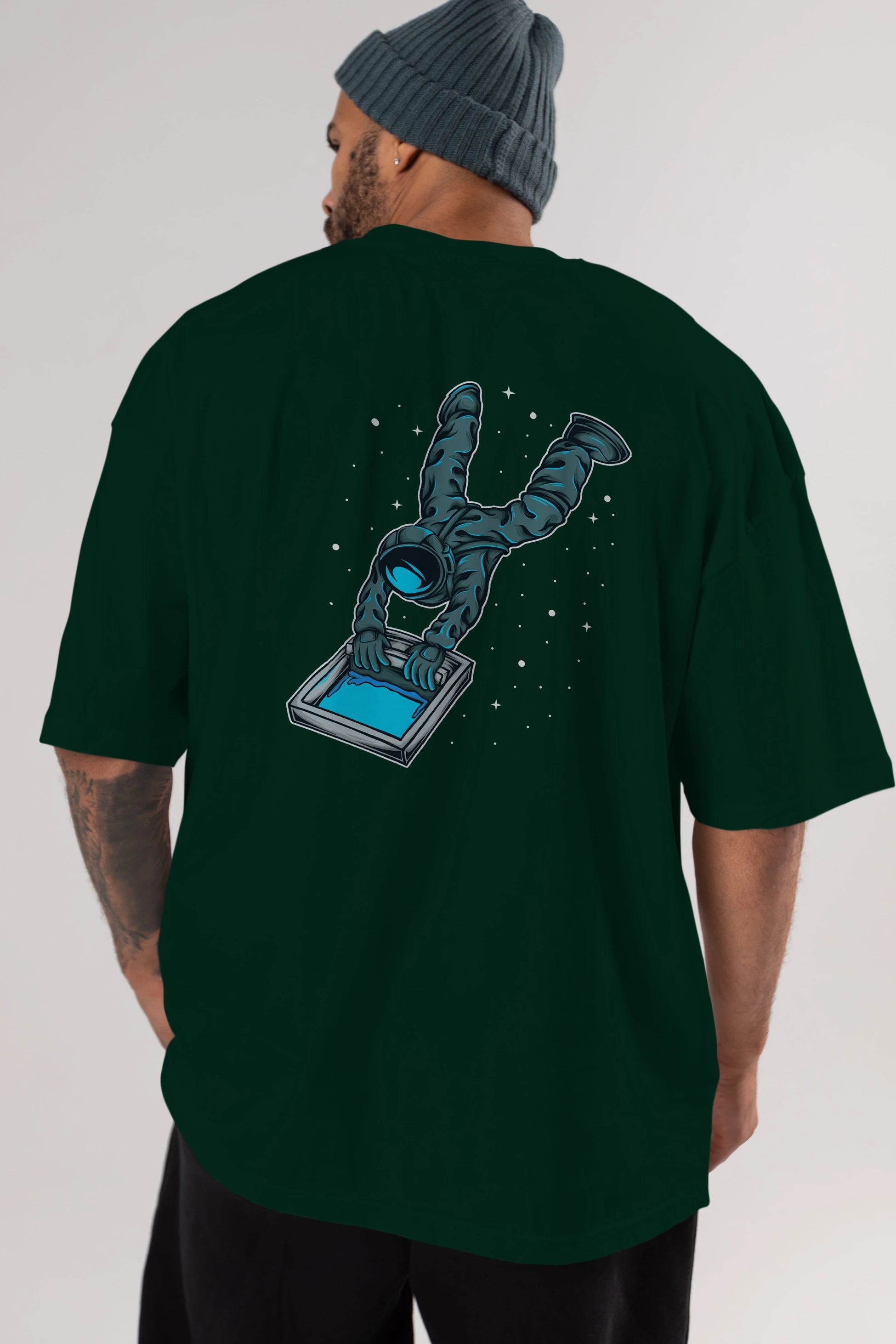 Astroscreen Arka Baskılı Oversize t-shirt Erkek Kadın Unisex