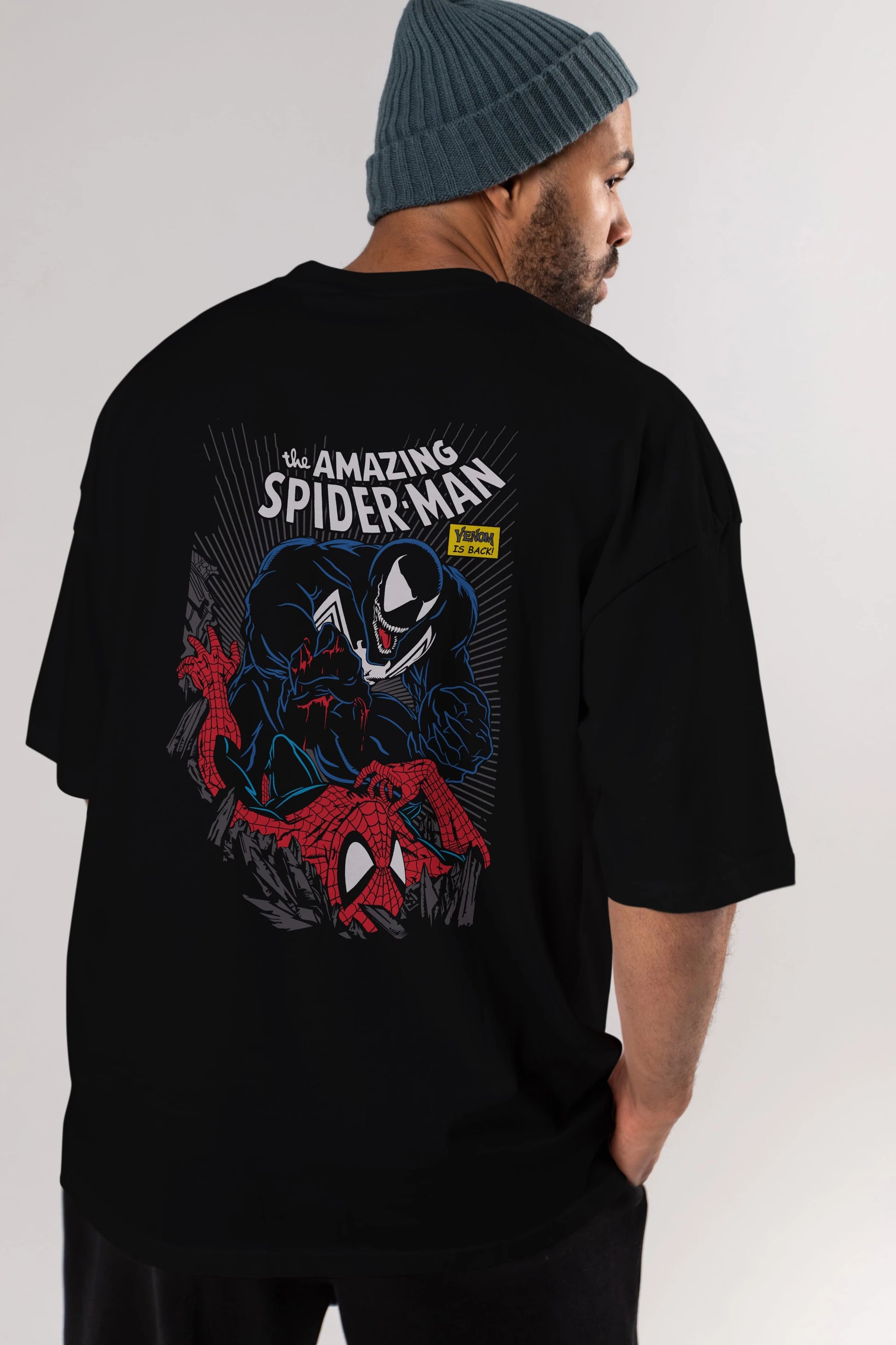 Venom (19) Arka Baskılı Oversize t-shirt Erkek Kadın Unisex %100 Pamuk Bisiklet Yaka tişort