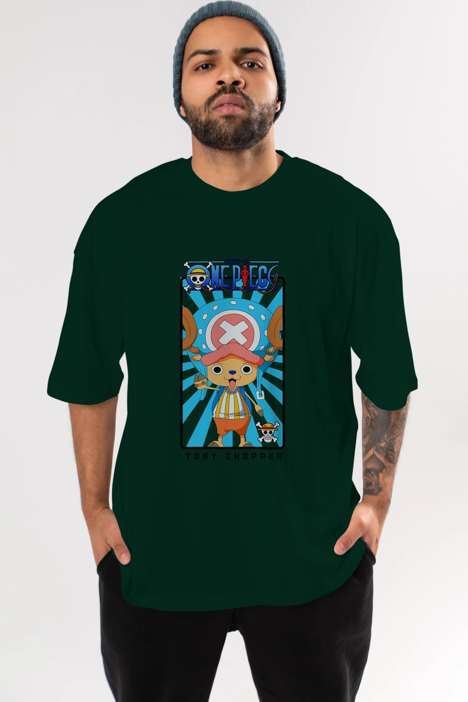 Chopper Anime Ön Baskılı Oversize t-shirt Erkek Kadın Unisex