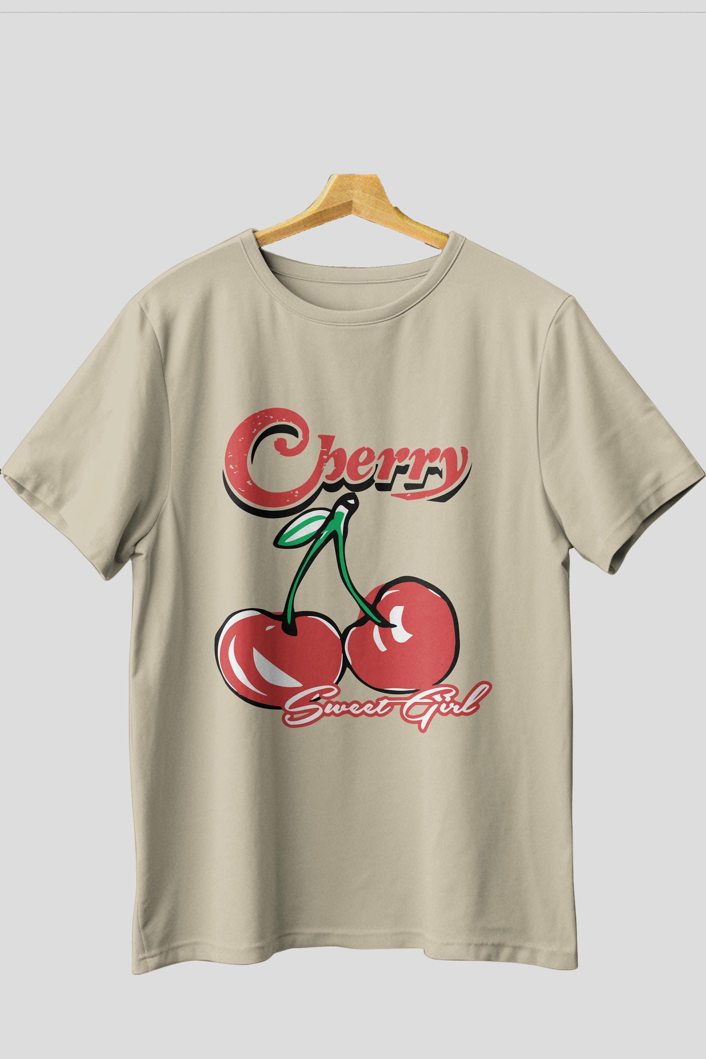 Cherry Cherries 8 Ön Baskılı Oversize t-shirt Erkek Kadın Pamuk Bisiklet Yaka tişort
