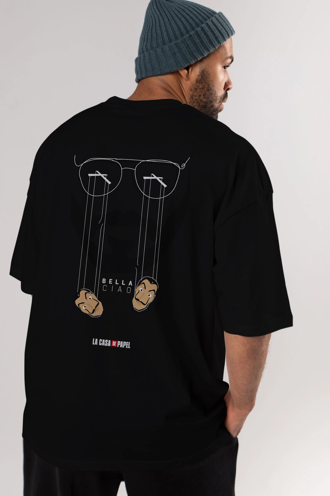 La Casa De Papel (11) Arka Baskılı Oversize t-shirt Erkek Kadın Unisex %100 Pamuk Bisiklet Yaka tişort