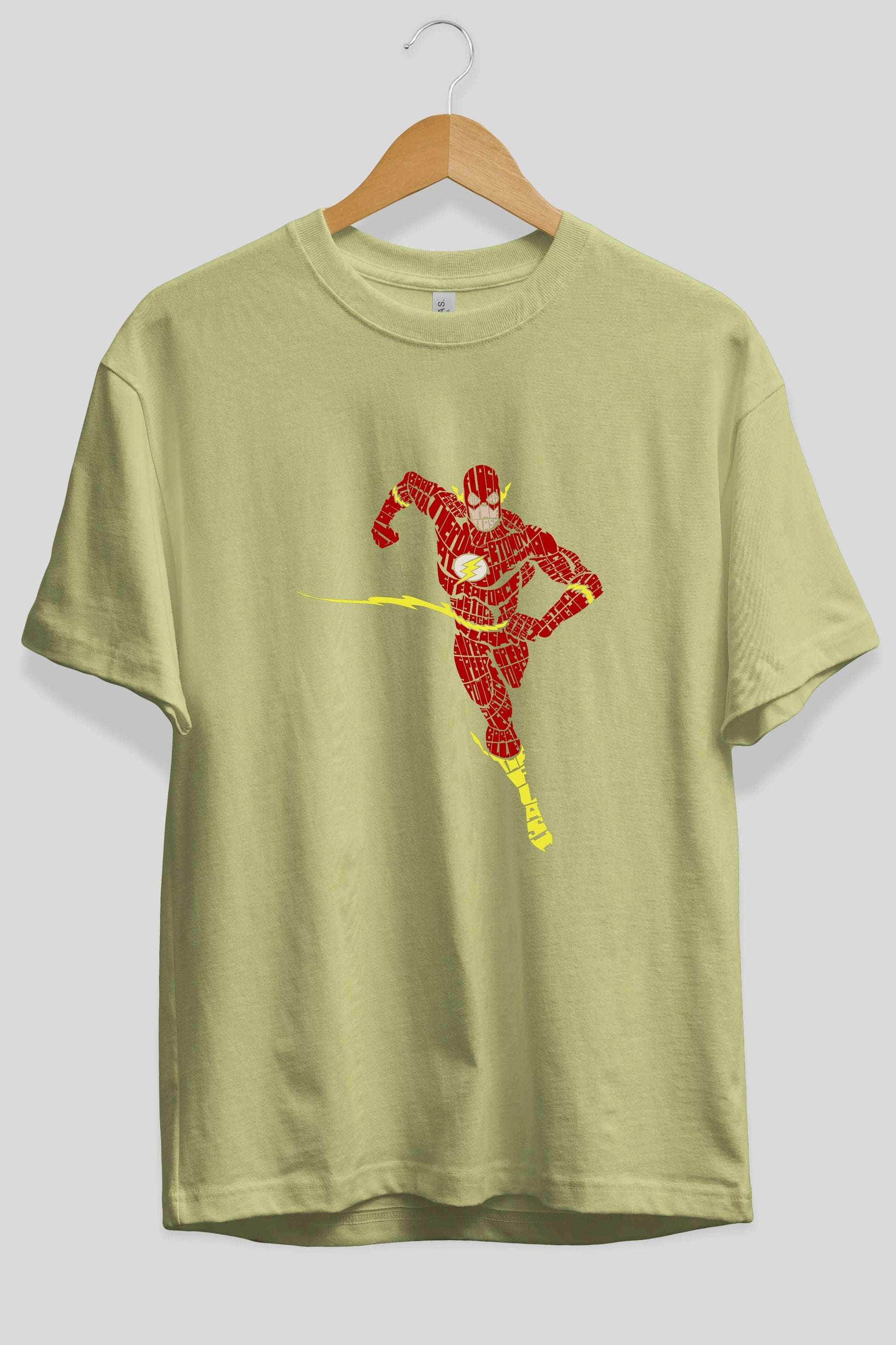 The Flash Ön Baskılı Oversize t-shirt %100 pamuk Erkek Kadın Unisex