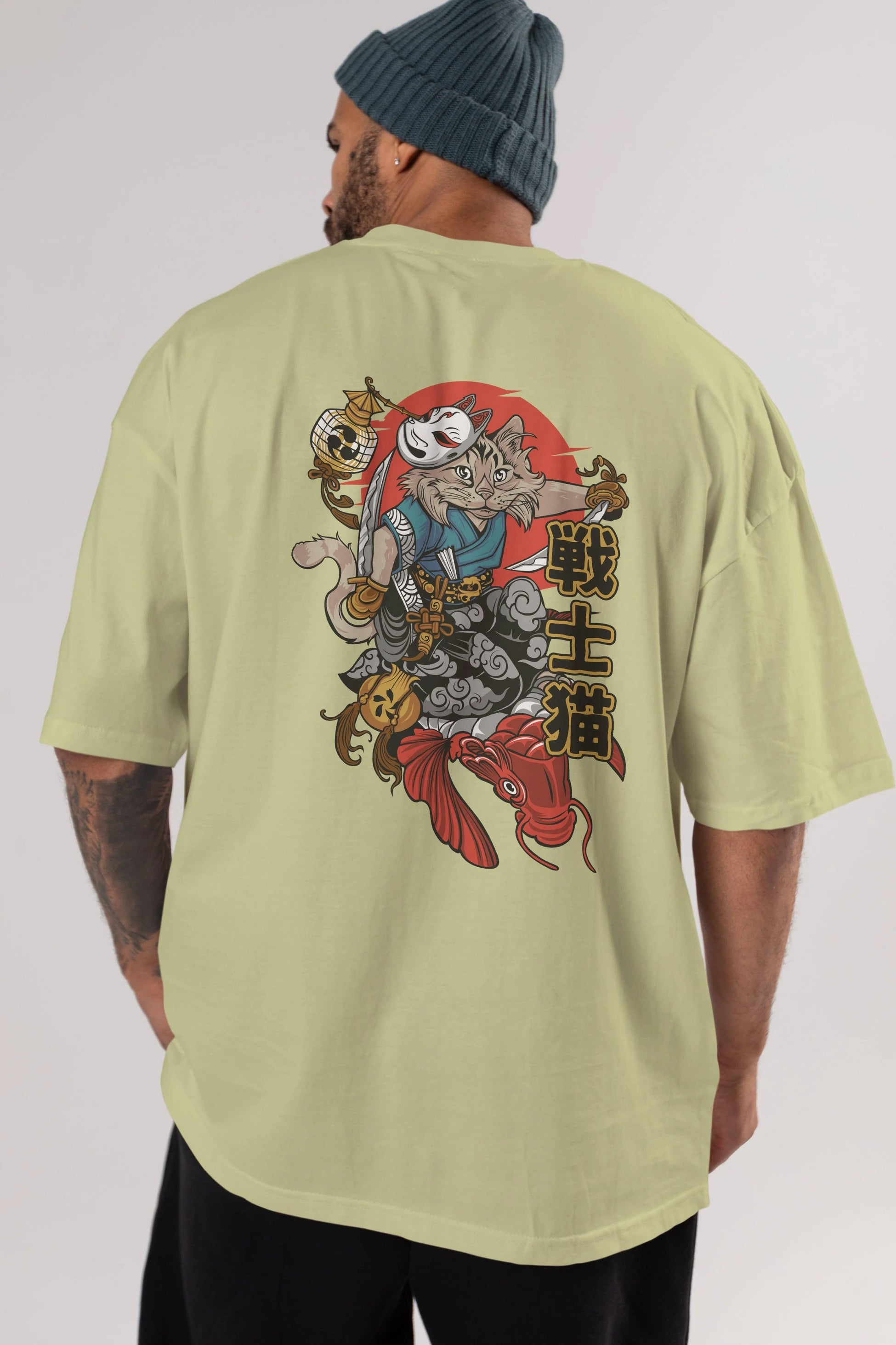 TRIBAL (2) Anime Arka Baskılı Oversize t-shirt Erkek Kadın Unisex