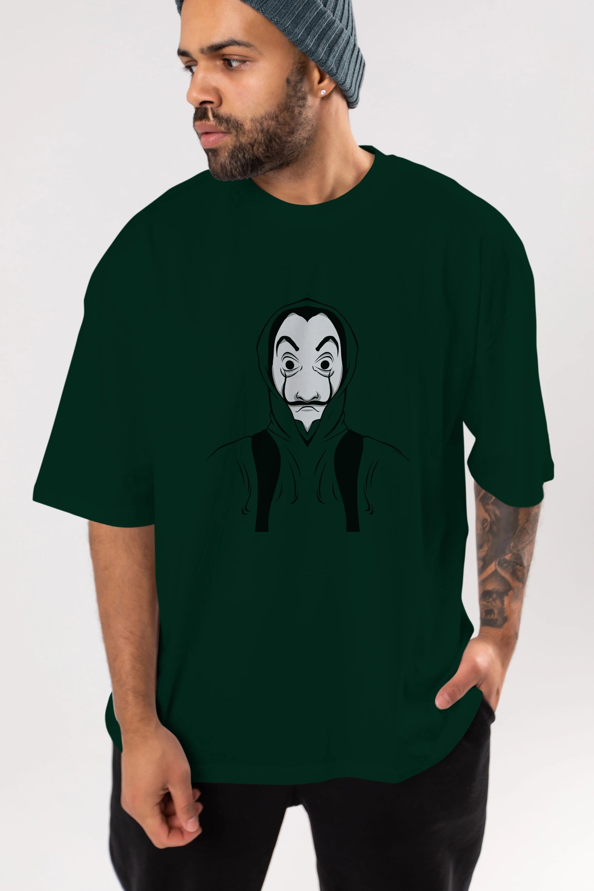 La Casa De Papel (7) Ön Baskılı Oversize t-shirt Erkek Kadın Unisex %100 Pamuk Bisiklet Yaka tişort