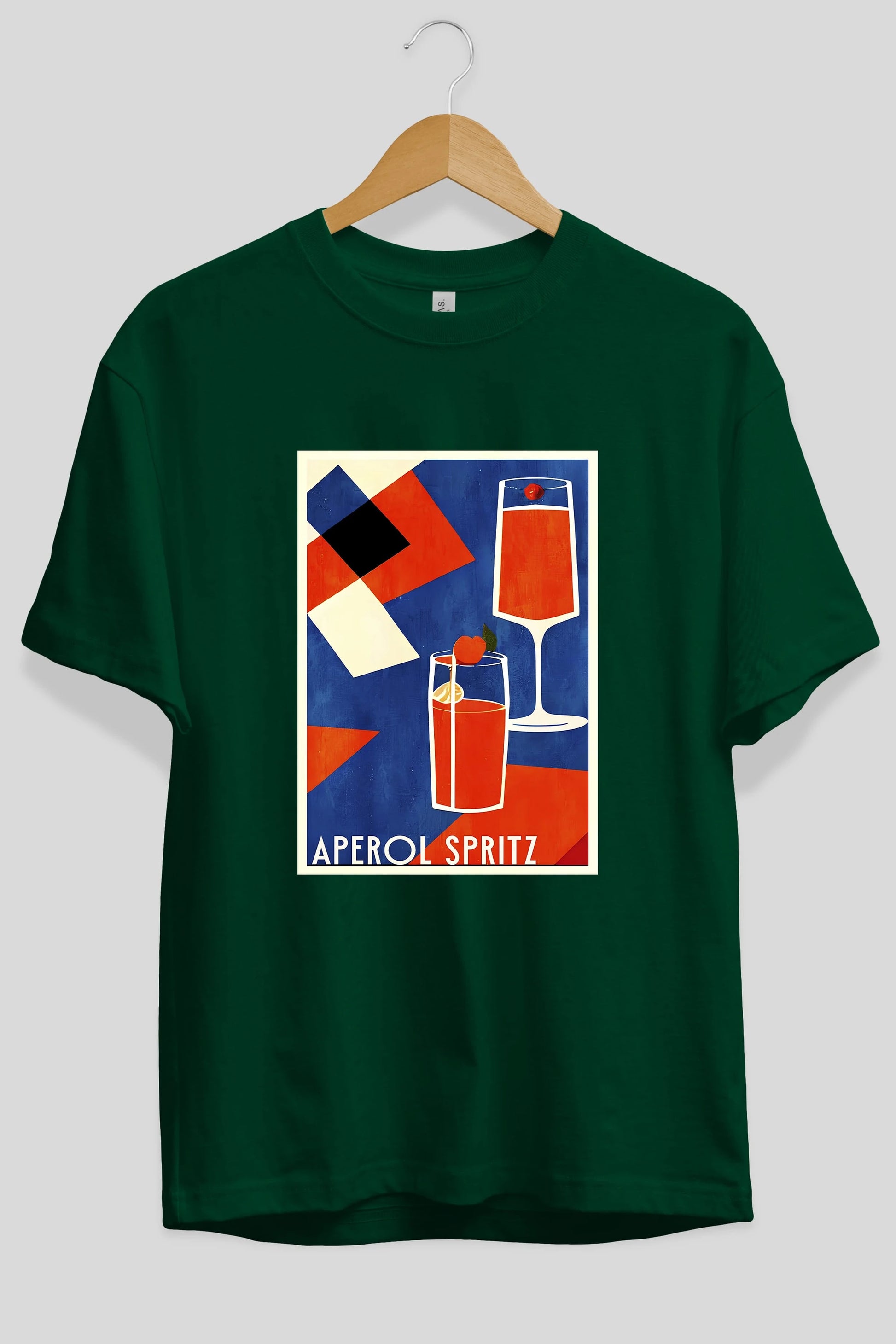 Aperol Spritz 4 Ön Baskılı Oversize t-shirt Erkek Kadın Unisex %100 Pamuk Bisiklet Yaka tişort