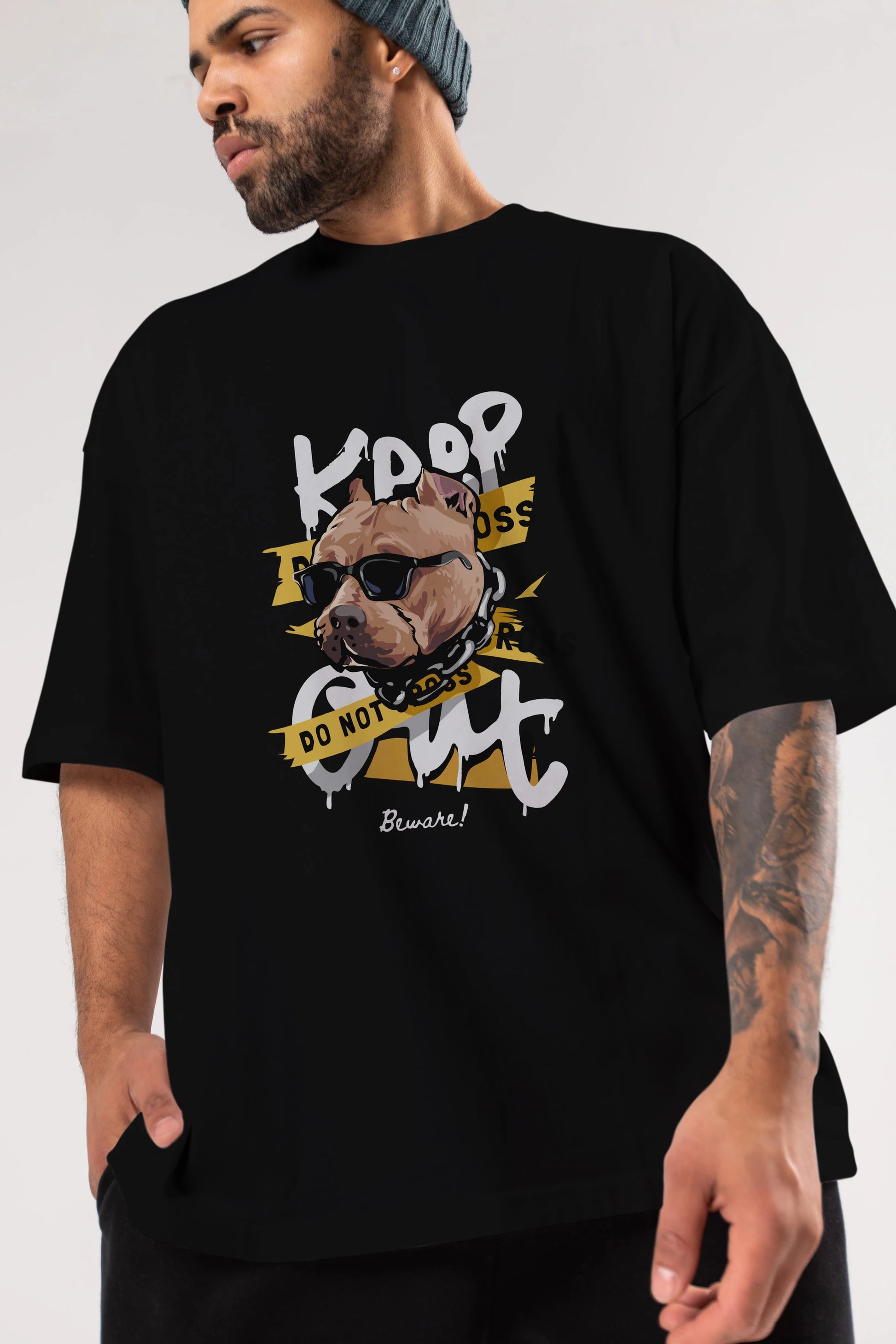 Teddy Bear Keep Ön Baskılı Oversize t-shirt Erkek Kadın Unisex %100 Pamuk