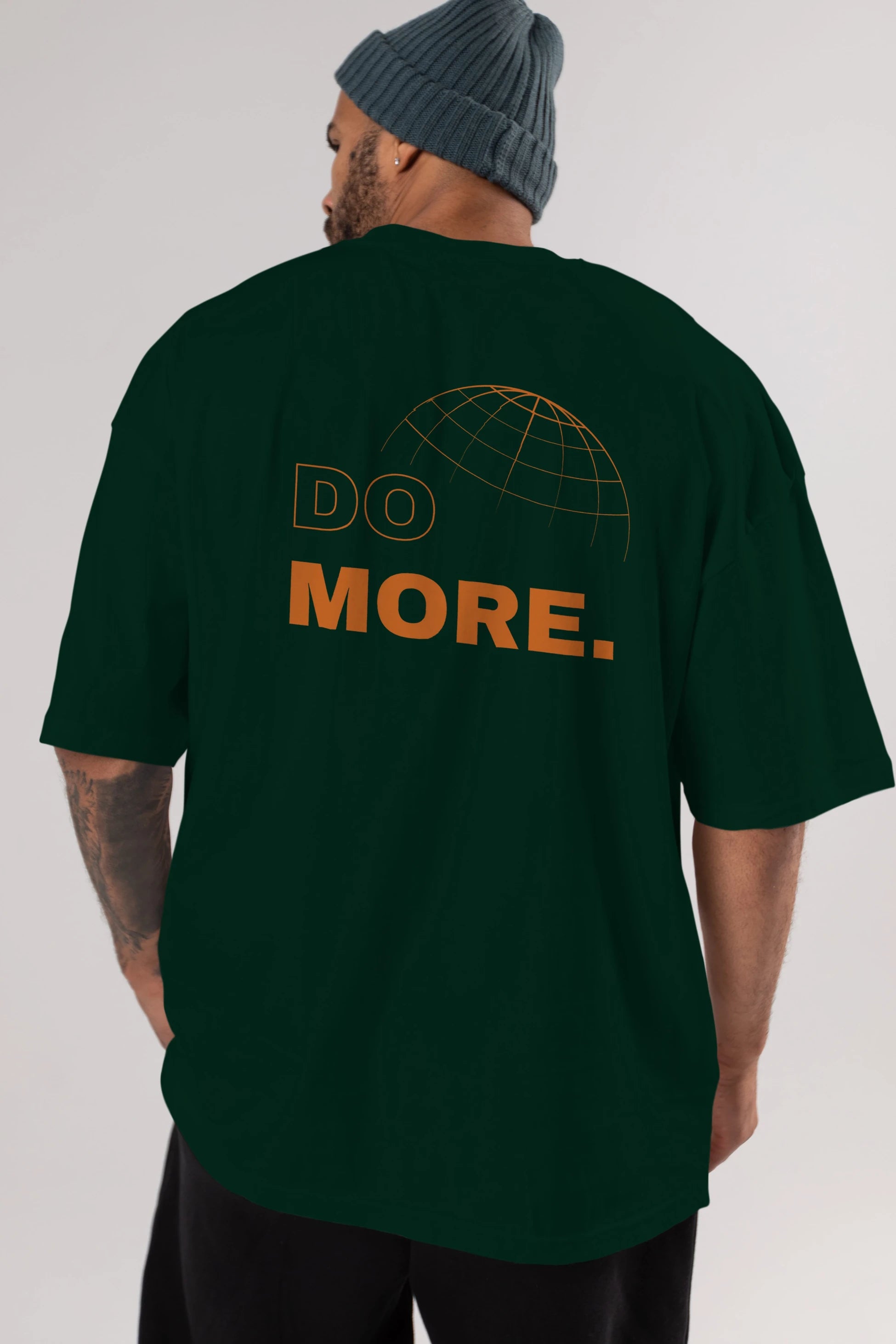 Do More Yazılı Arka Baskılı Oversize t-shirt Erkek Kadın Unisex