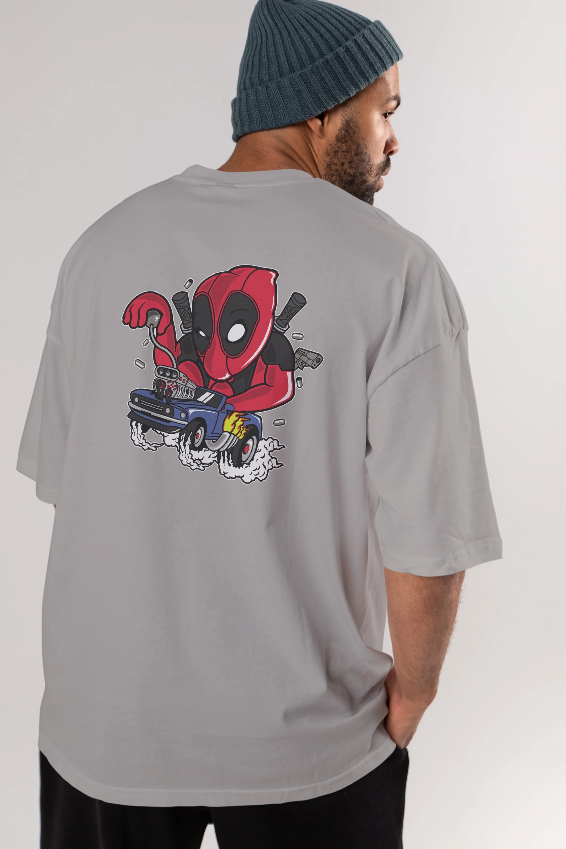Deadpool (21) Arka Baskılı Oversize t-shirt Erkek Kadın Unisex %100 Pamuk Bisiklet Yaka tişort